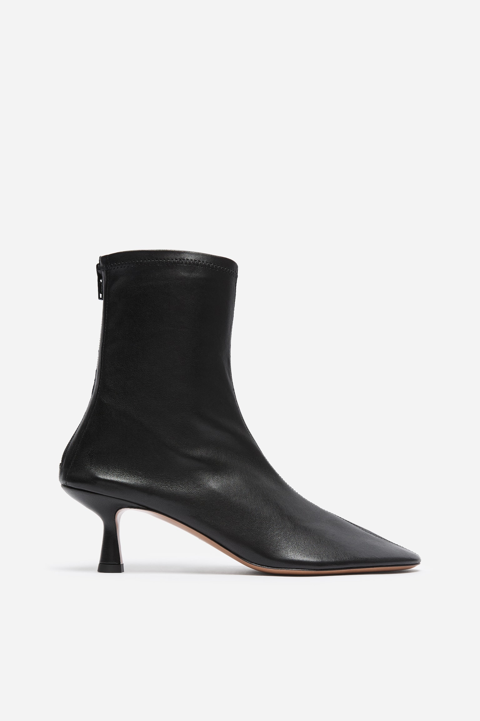 Leather Sock Boots - Black - 1