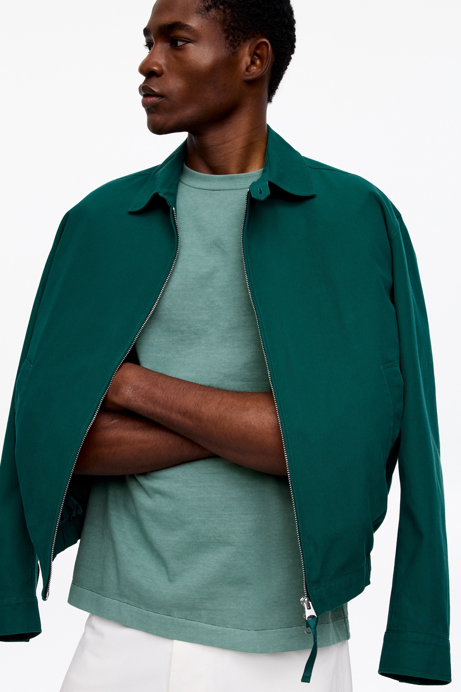 T-shirt dalla vestibilità rilassata - Verde sbiadito/Blu/Grigio/Beige - 4