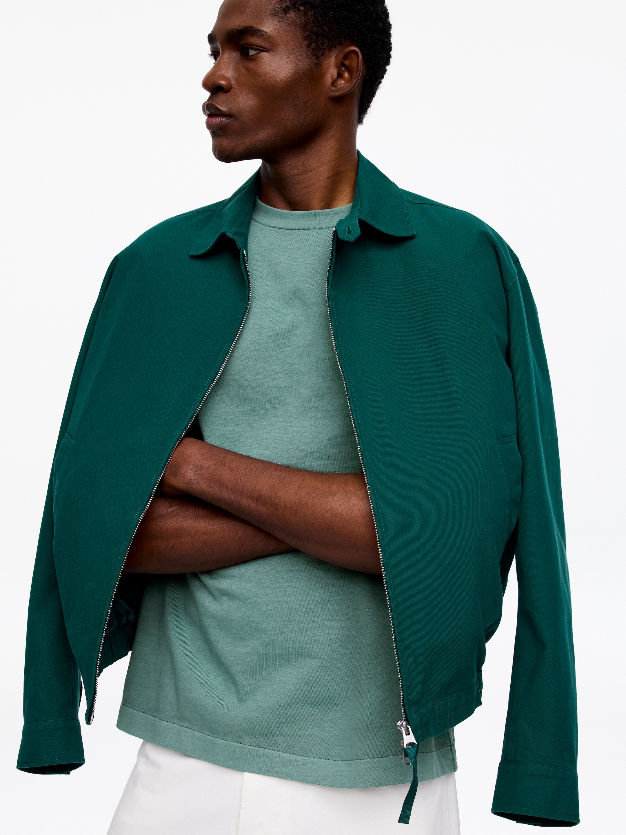 Garment-Dyed Interlock T-Shirt - Faded Green - Relaxed fit - Men - StillMedia/Lookbook - 2