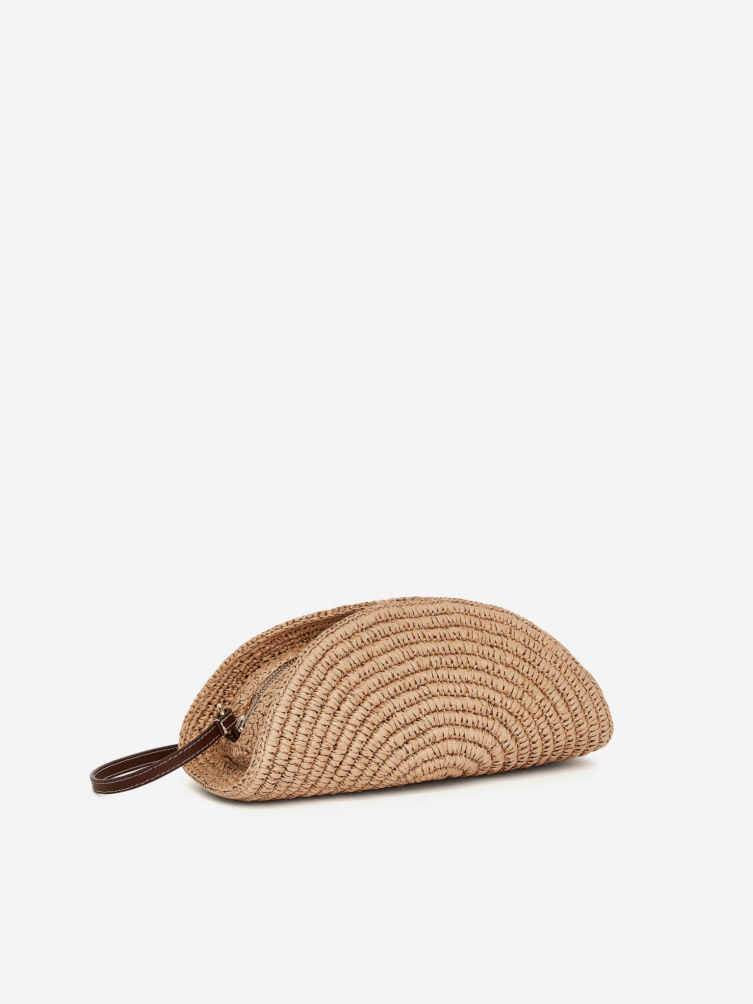 Slaměná crossbody taška - Béžová