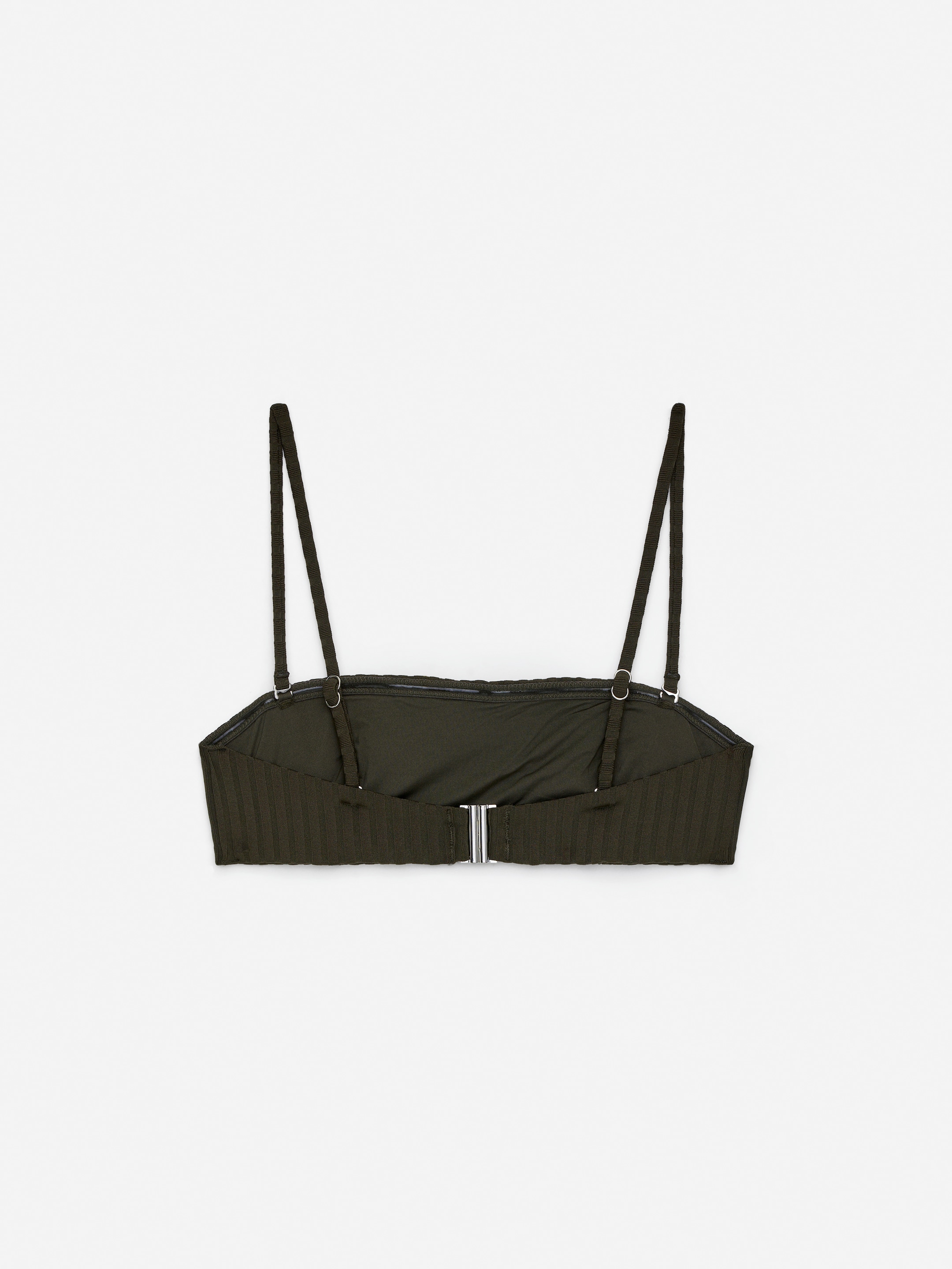Ribbed Bikini Top - Dark Khaki Green - Women - StillMedia/DescriptiveStillLife - 2