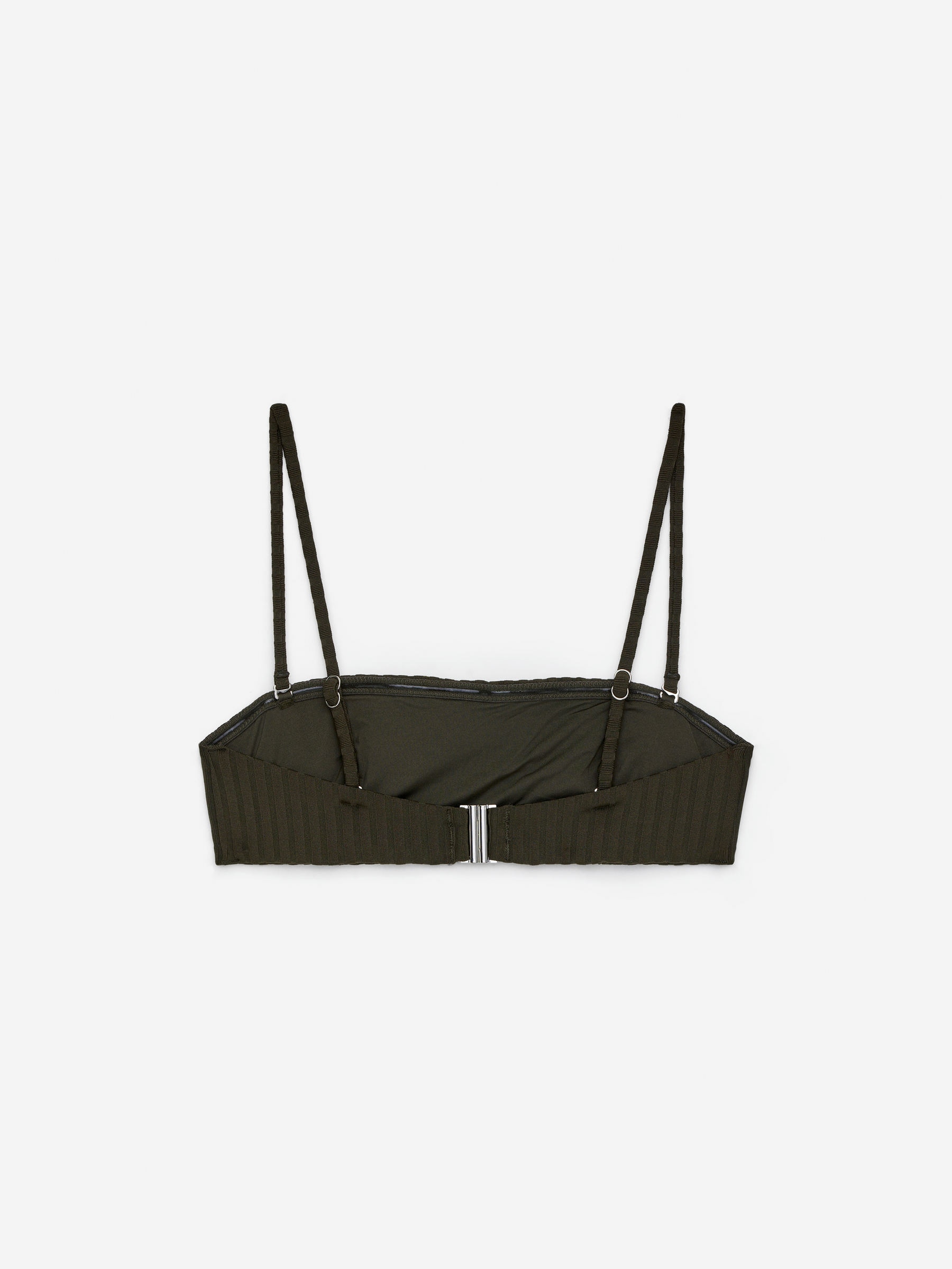 Ribbed Bikini Top - Dark Khaki Green - Women - StillMedia/DescriptiveStillLife - 2