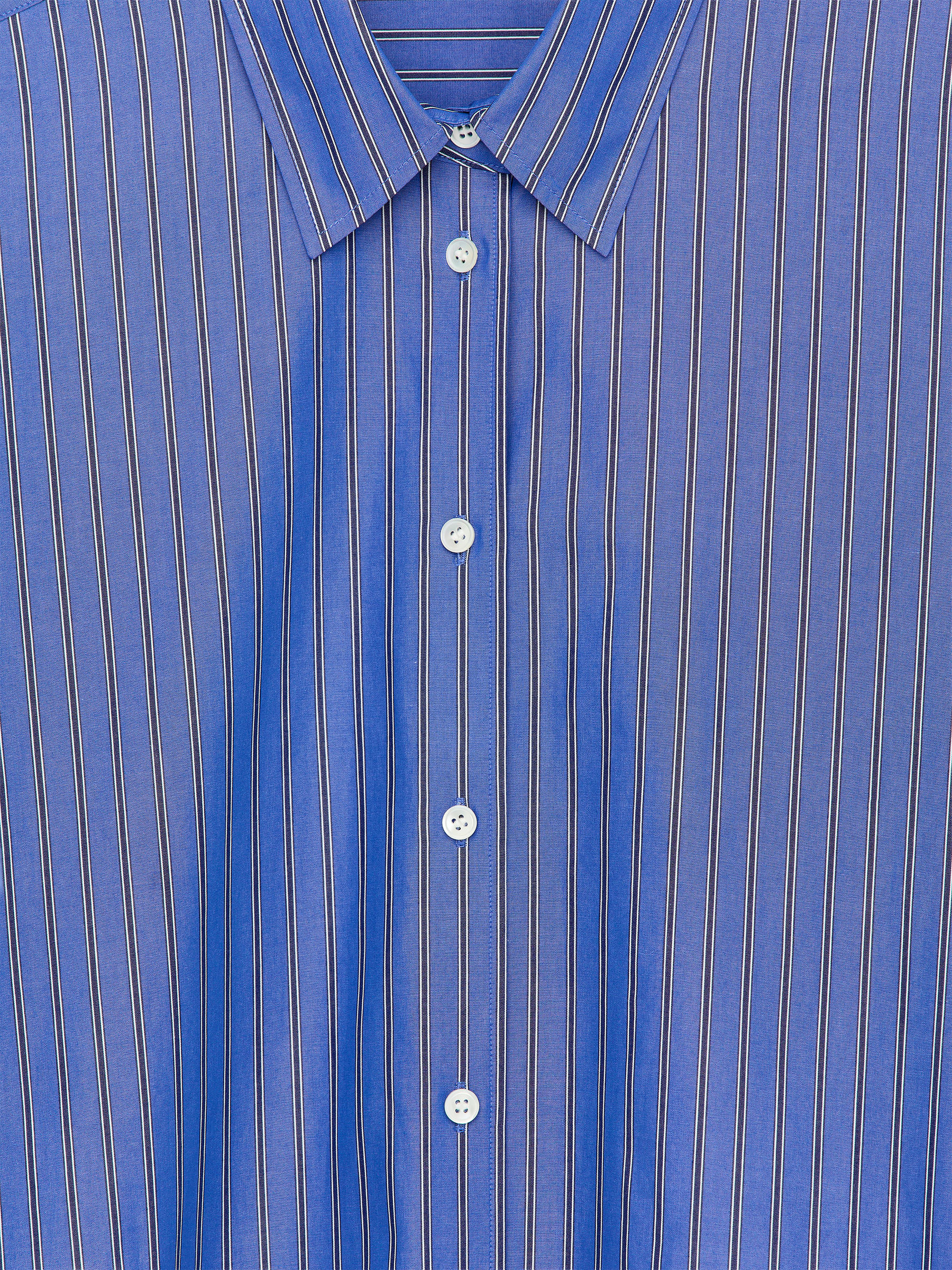 Curved Slit Shirt - Blue - Regular fit - Women - StillMedia/DescriptiveDetail - 1