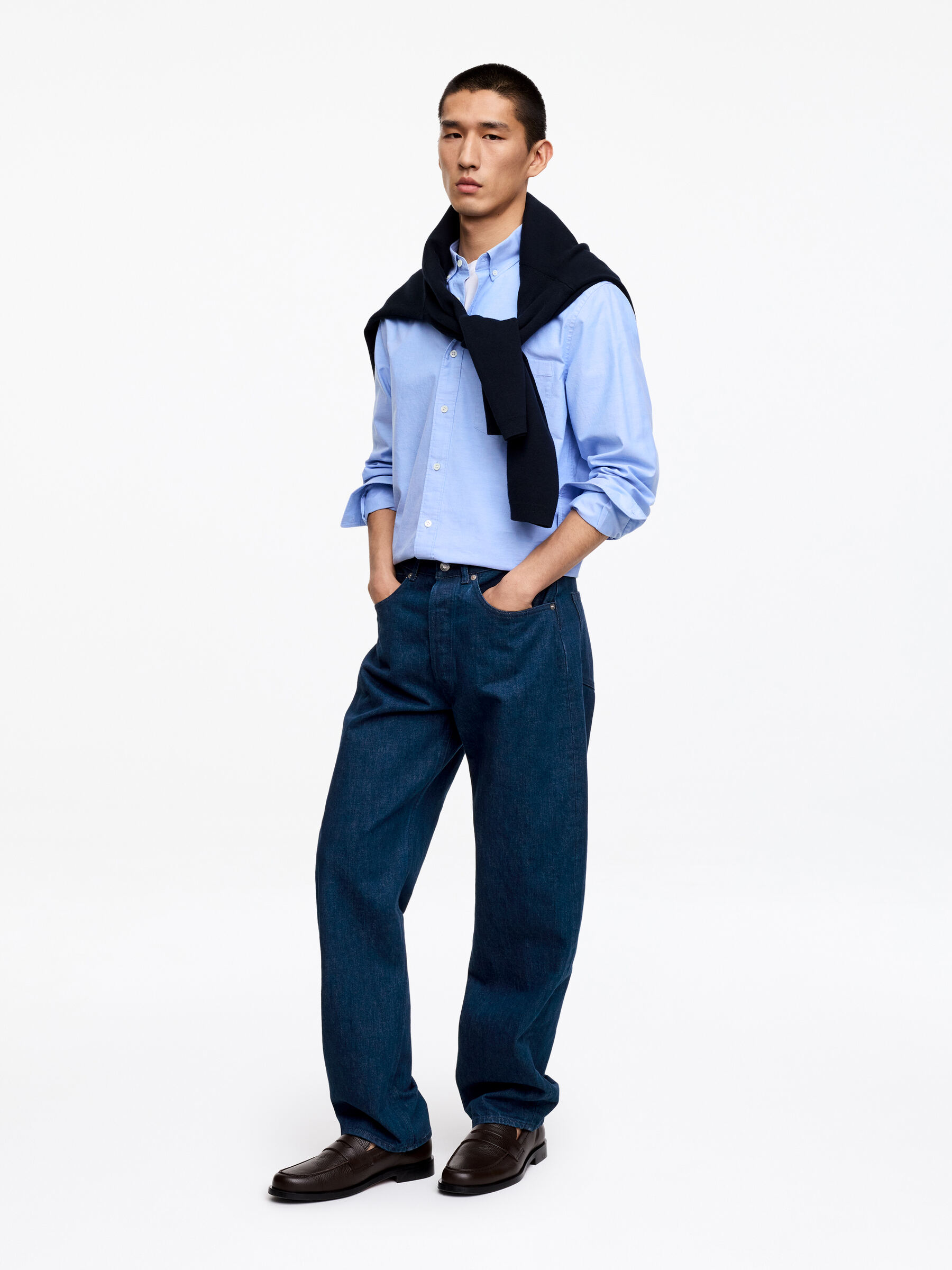 CREEK Relaxed Barrel Jeans - Dark Blue - Relaxed fit - Men - StillMedia/Lookbook - 7