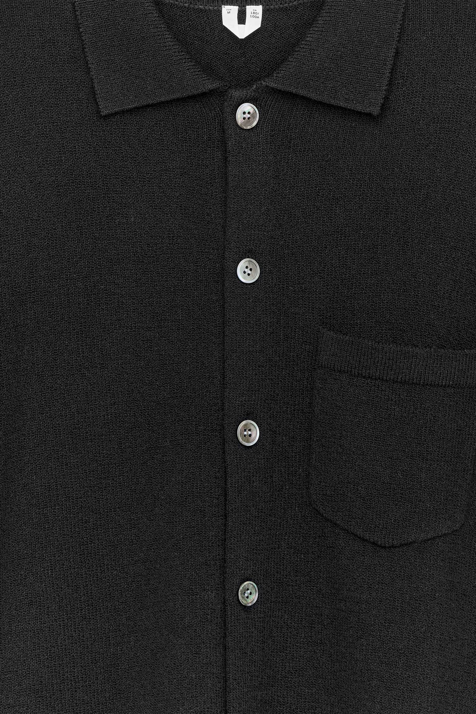 Vest met structuur van een katoen-wolmix - Zwart - 4