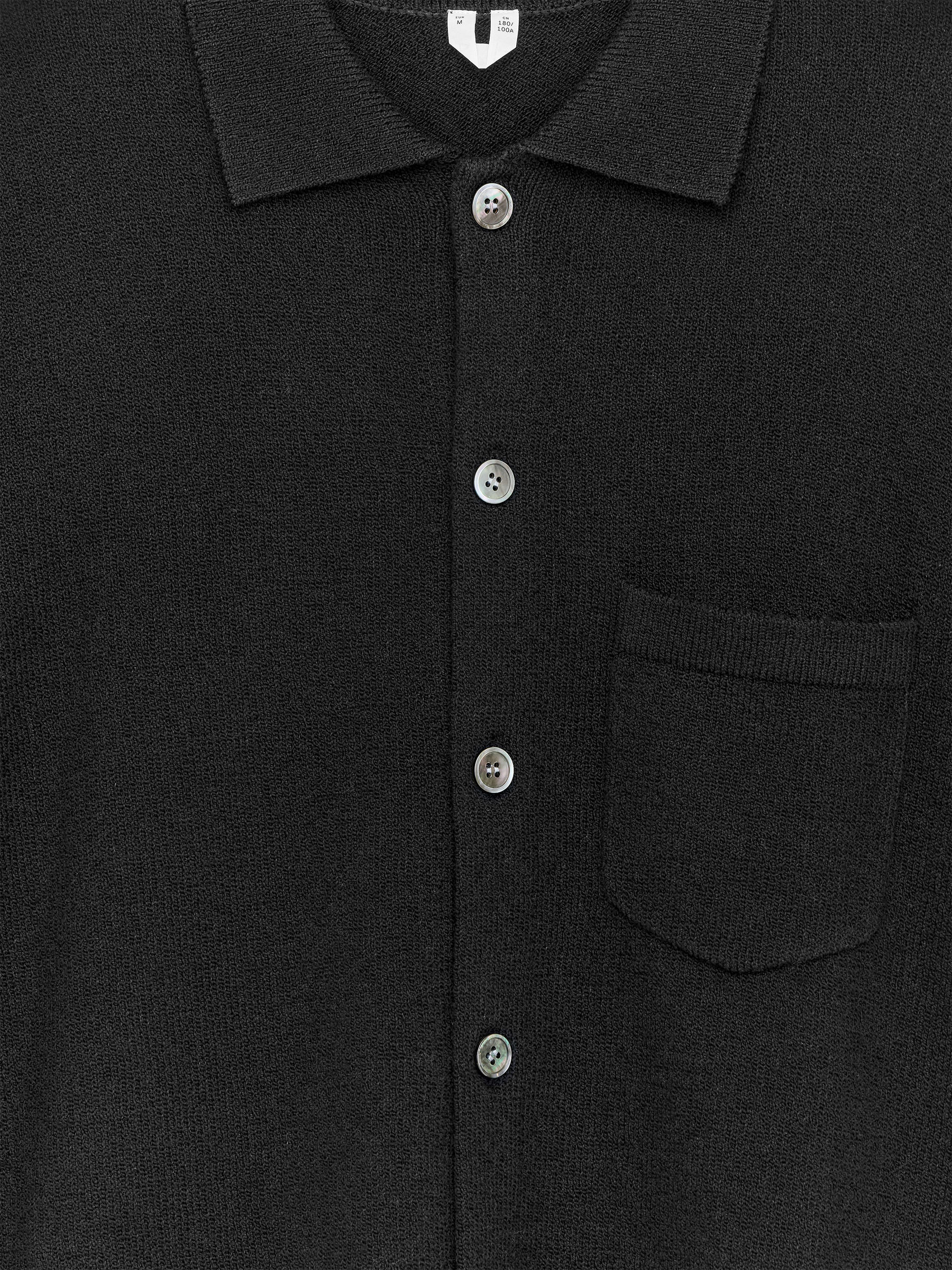 Gilet texturé en coton et laine mélangés - Noir - Regular fit - Homme - StillMedia/DescriptiveDetail - 1