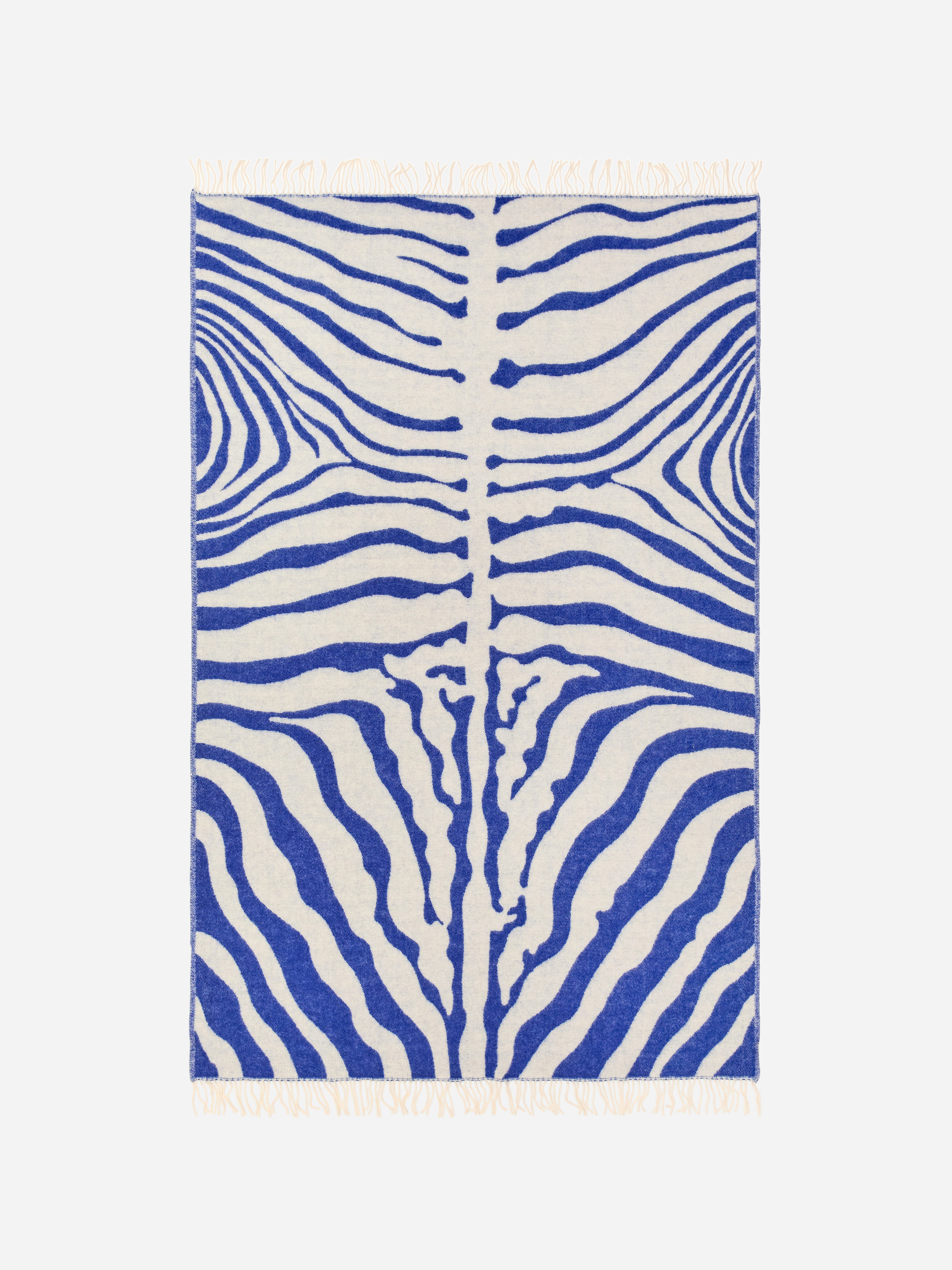 ARKET ブルーブランケット Klippan Wool Blanket – Blue/White – Homeware – ARKET EU