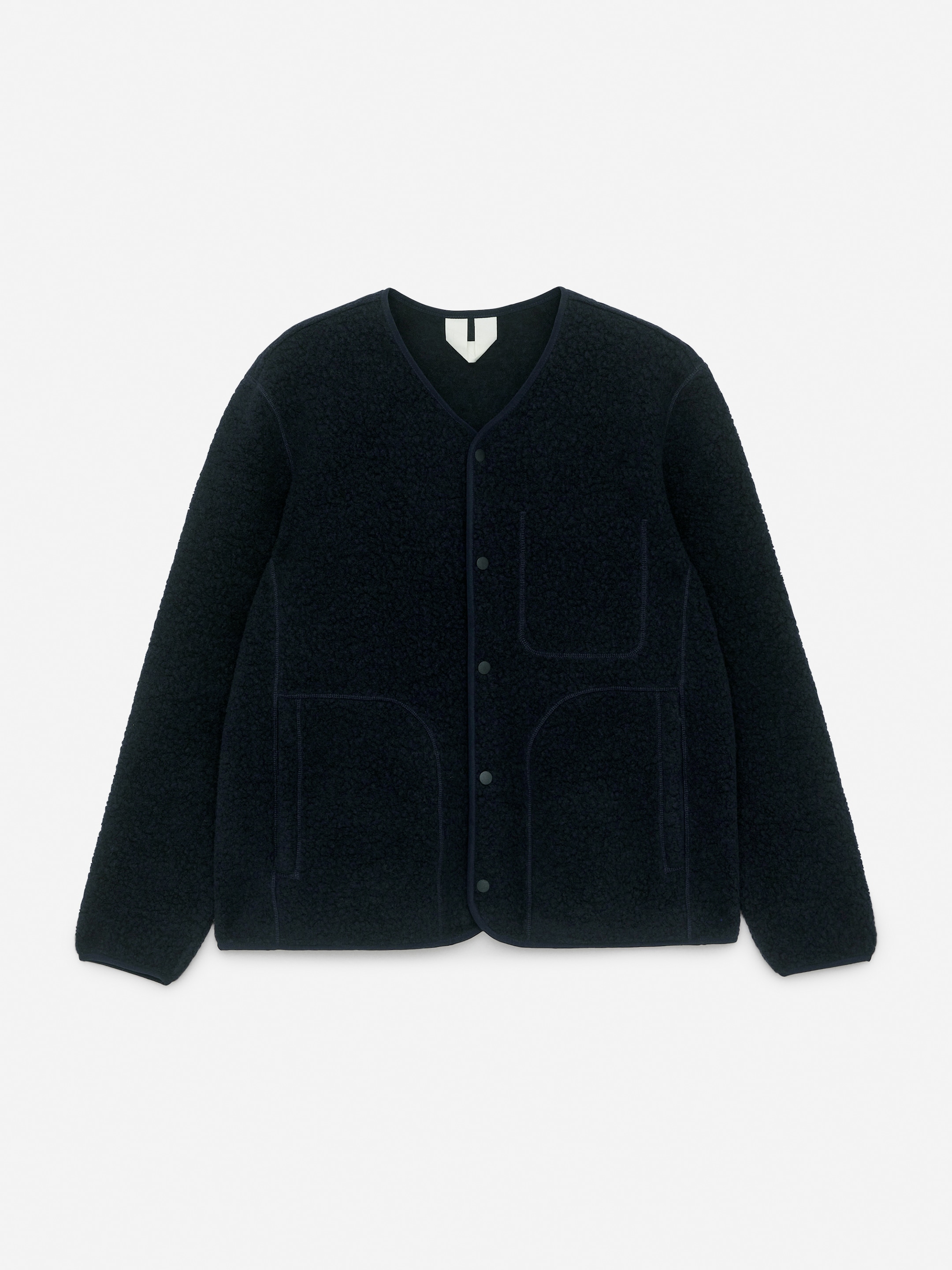 Fleecejacke aus Wollmischung-Blue-13981