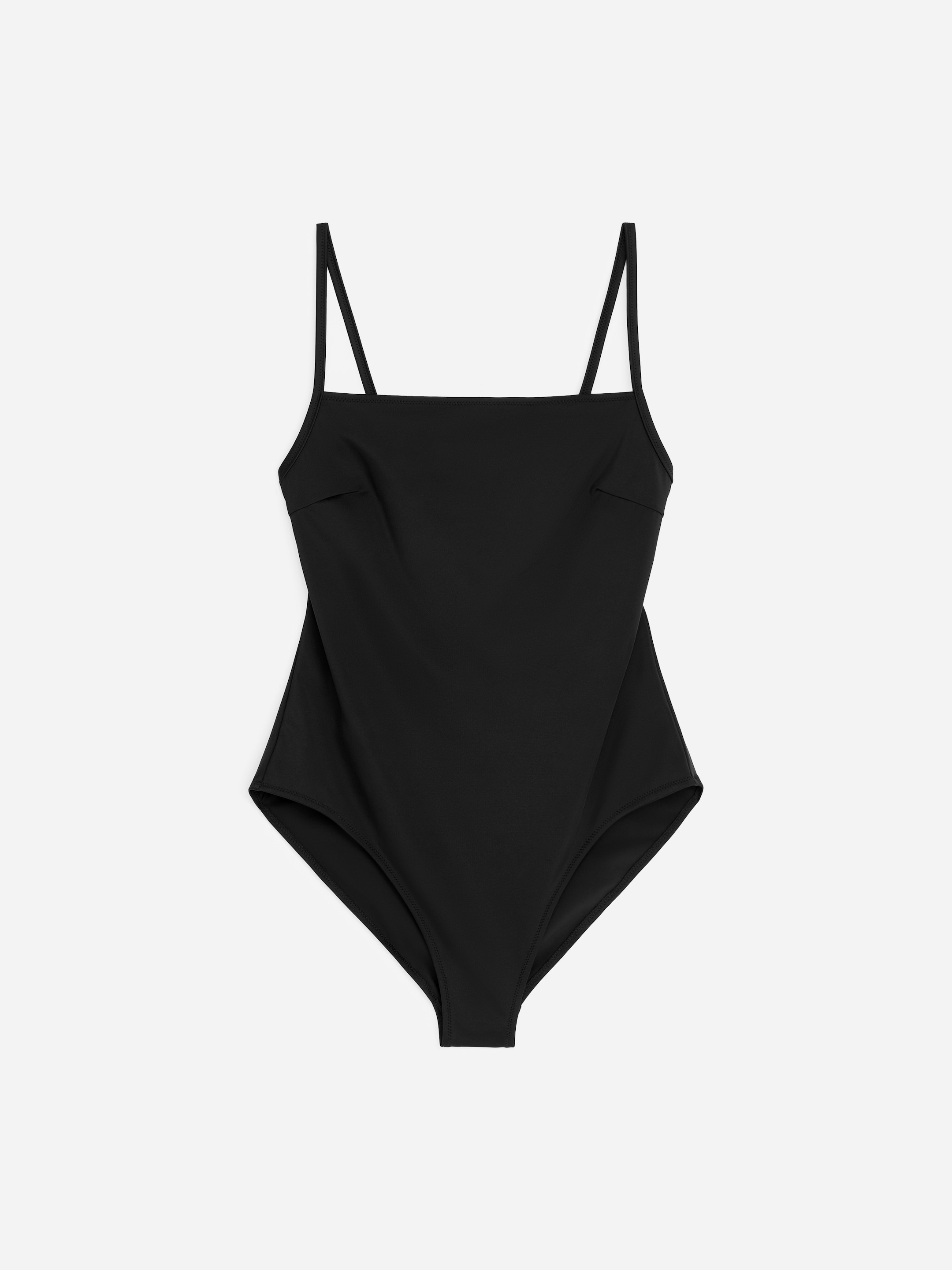 Square-Neck Swimsuit-Black-19237