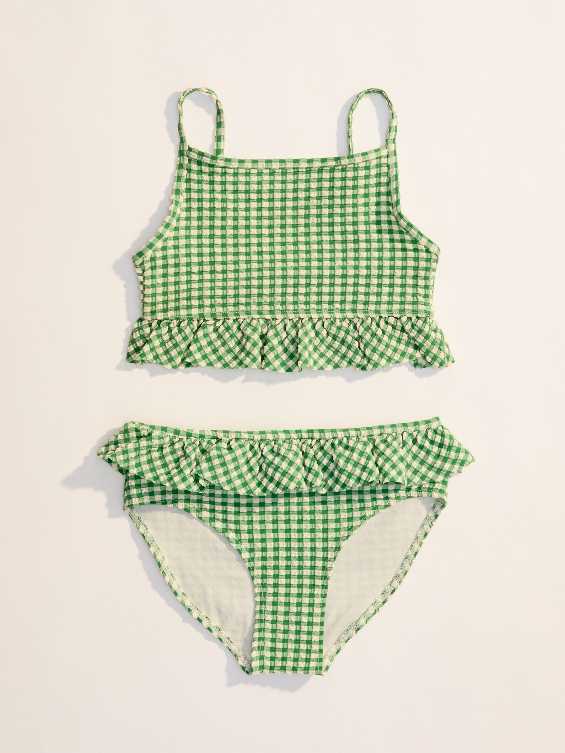 Bikini con volantes Seersucker - Verde/blanco - Corte estándar - Children - StillMedia/Environmental - 1
