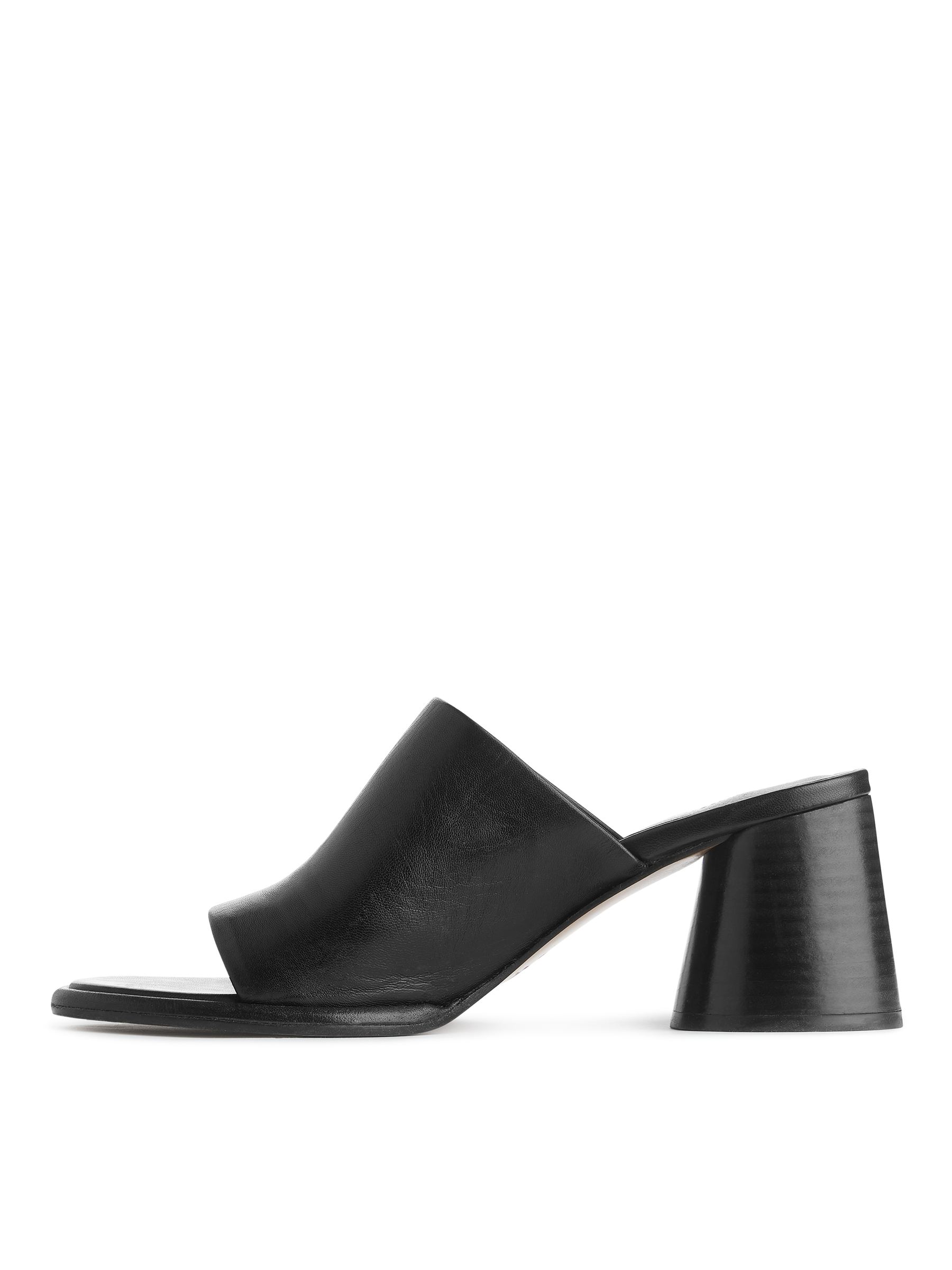 Mules in pelle con tacco svasato - Nero - Women - StillMedia/DescriptiveStillLife - 5
