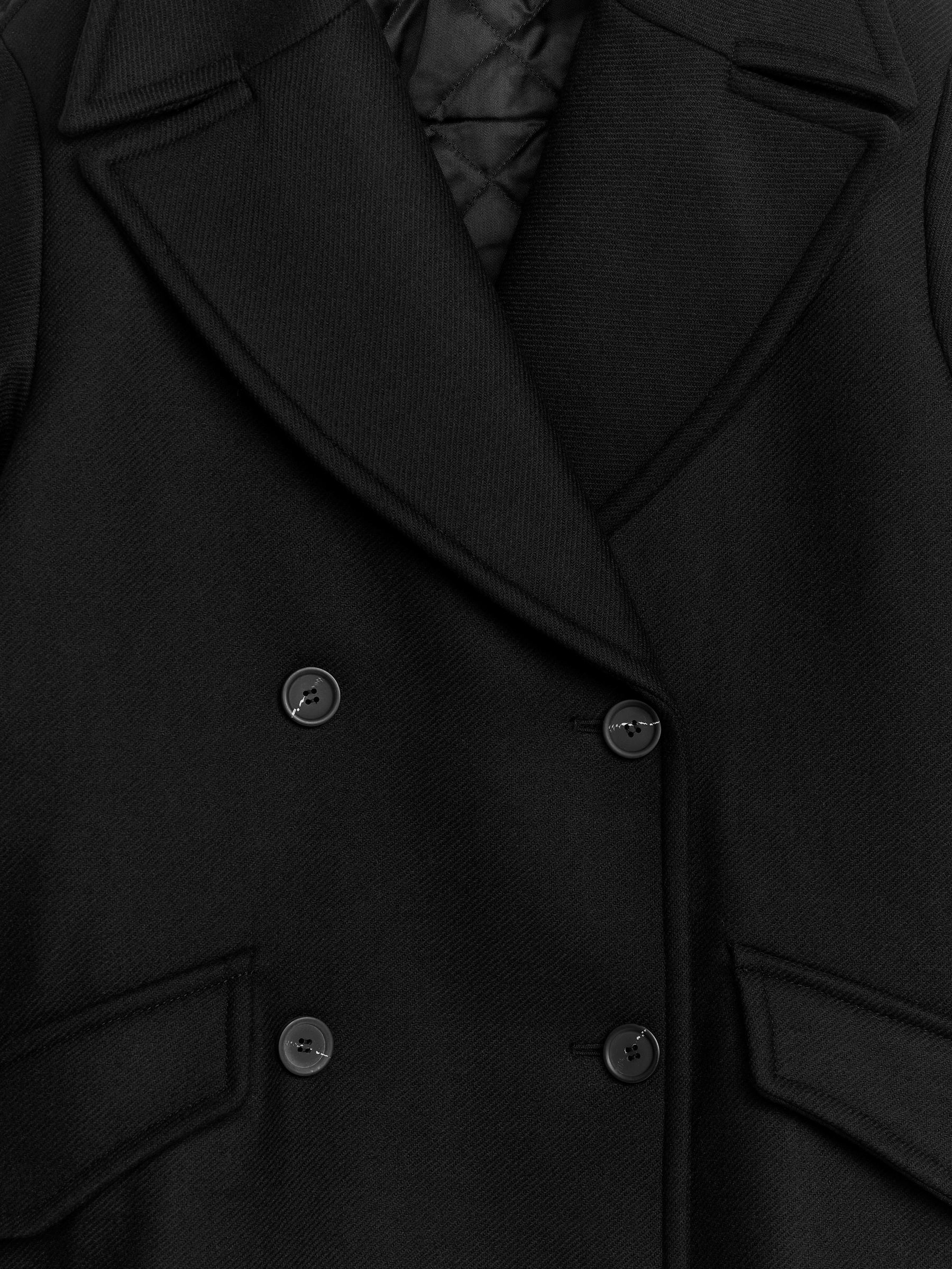 Wool Pea Coat - Black - Regular fit - Women - StillMedia/DescriptiveDetail - 1