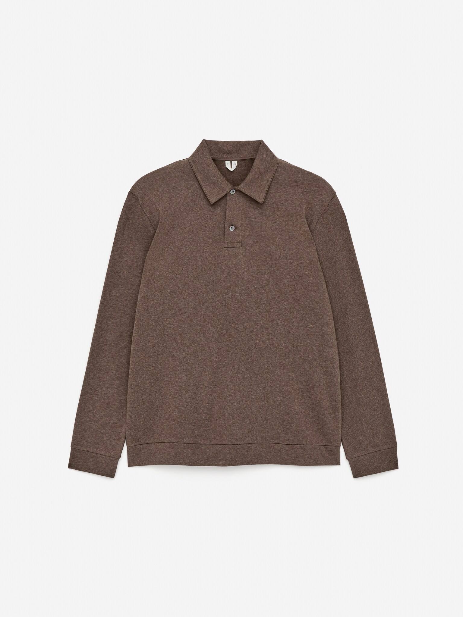 Pull polo en coton et lyocell - Taupe - 2