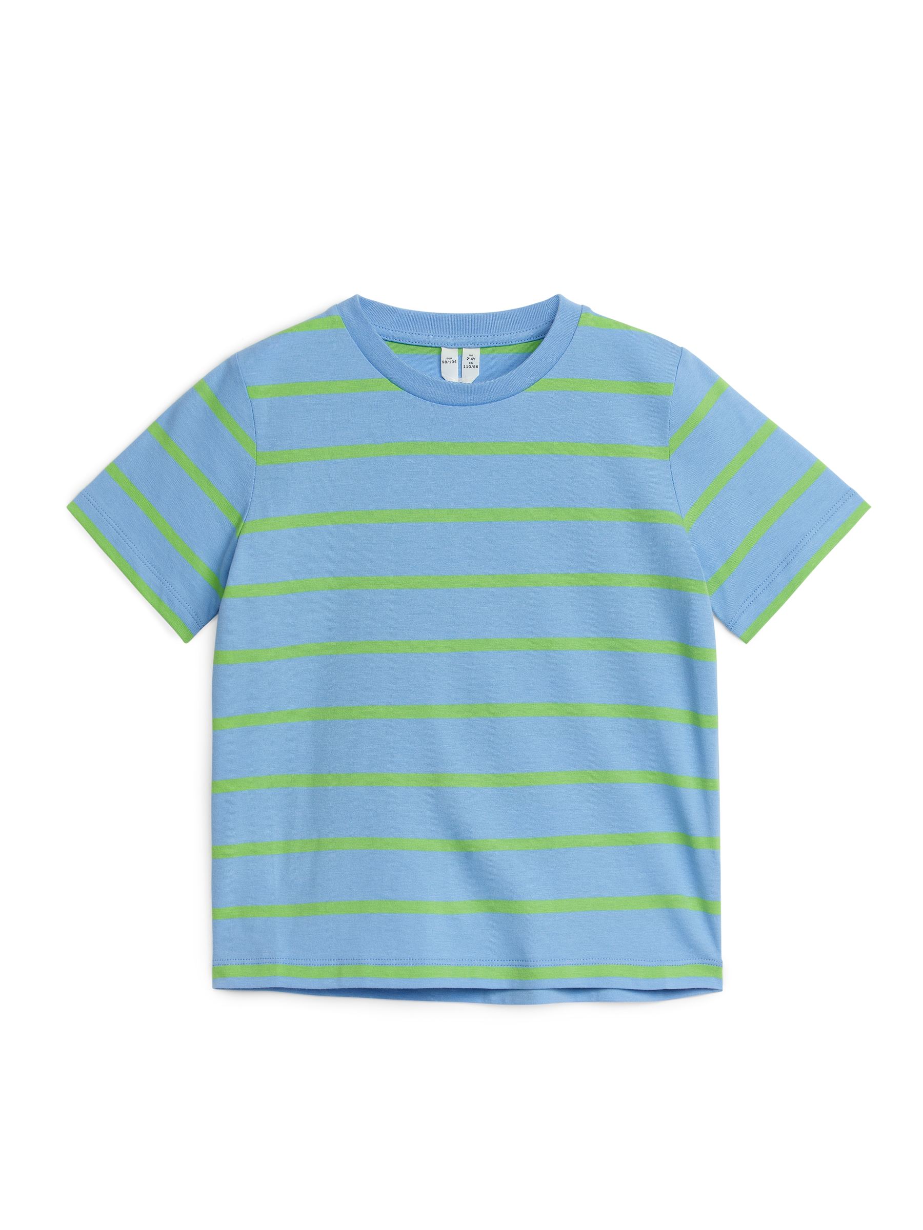Stripe T-Shirt - Blue/Neon Green - Luźny fason - Children - StillMedia/DescriptiveStillLife - 2
