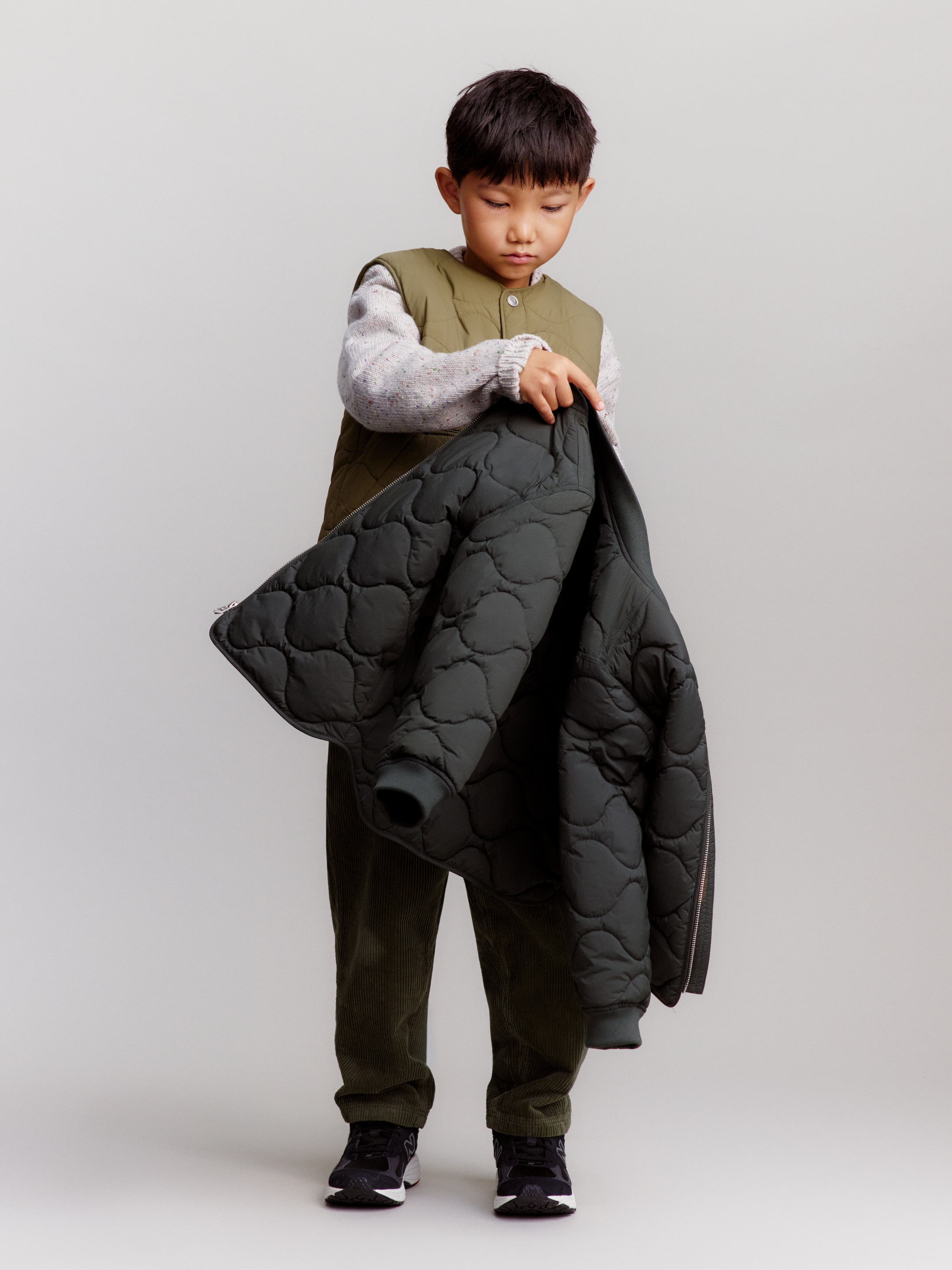 Quilted Lightweight Jacket - Dark Green - Regular fit - children - StillMedia/Environmental - 1