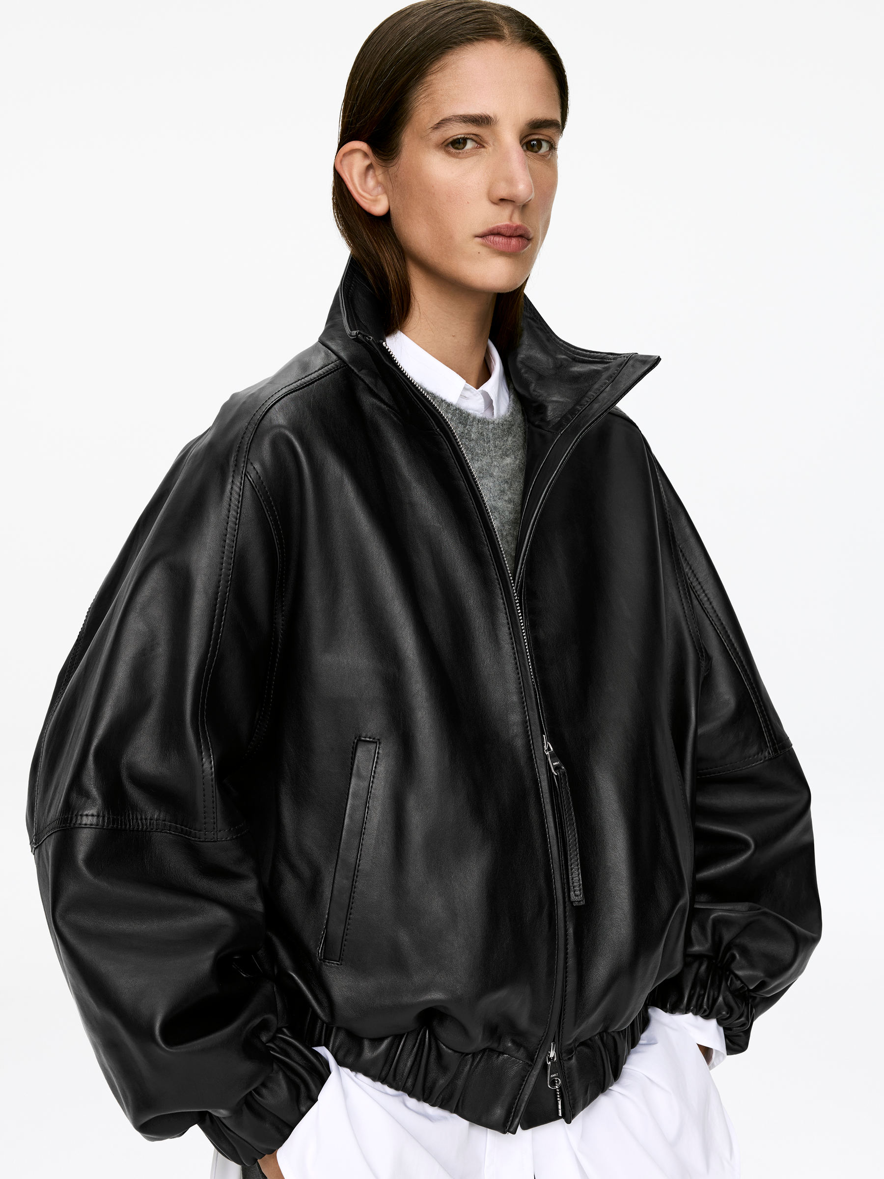 Läderjacka - Svart - Oversized - Women - StillMedia/Lookbook - 6