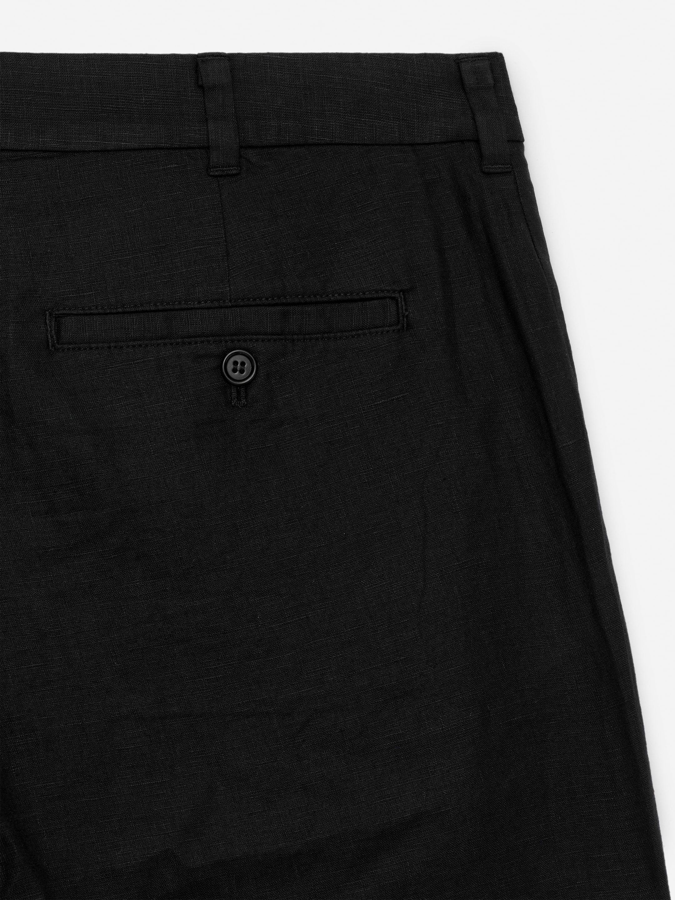 Linneshorts - Svart - Regular fit - Men - StillMedia/DescriptiveDetail - 1