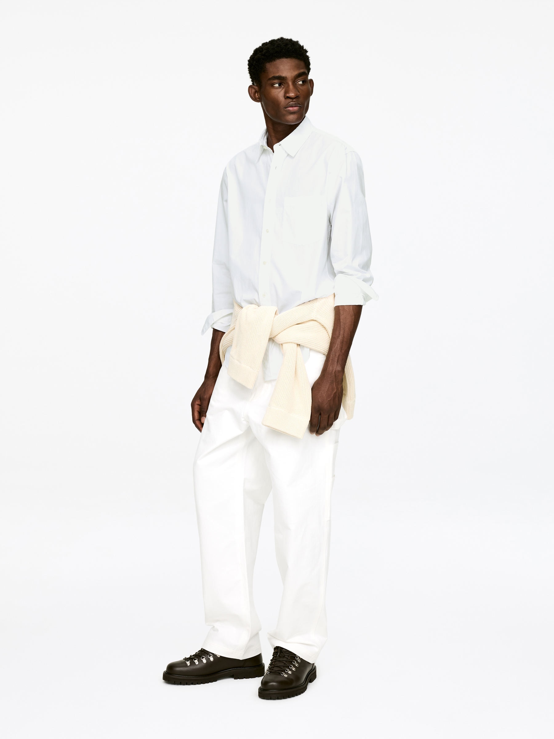 Relaxed Poplin Shirt - White - Loose fit - Men - StillMedia/Lookbook - 15