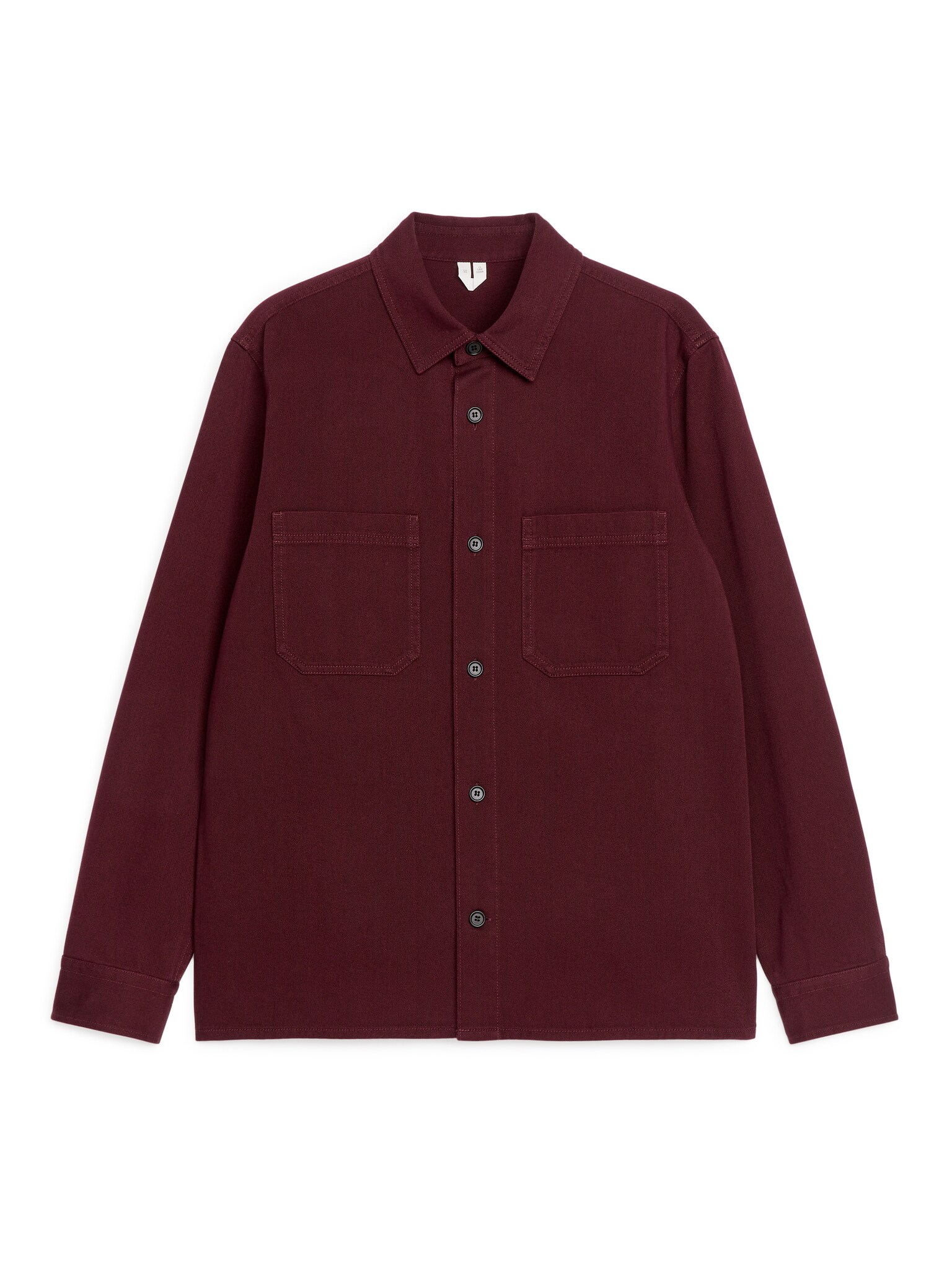 Cotton Twill Overshirt - Burgundy/Dark Blue/Dark Grey