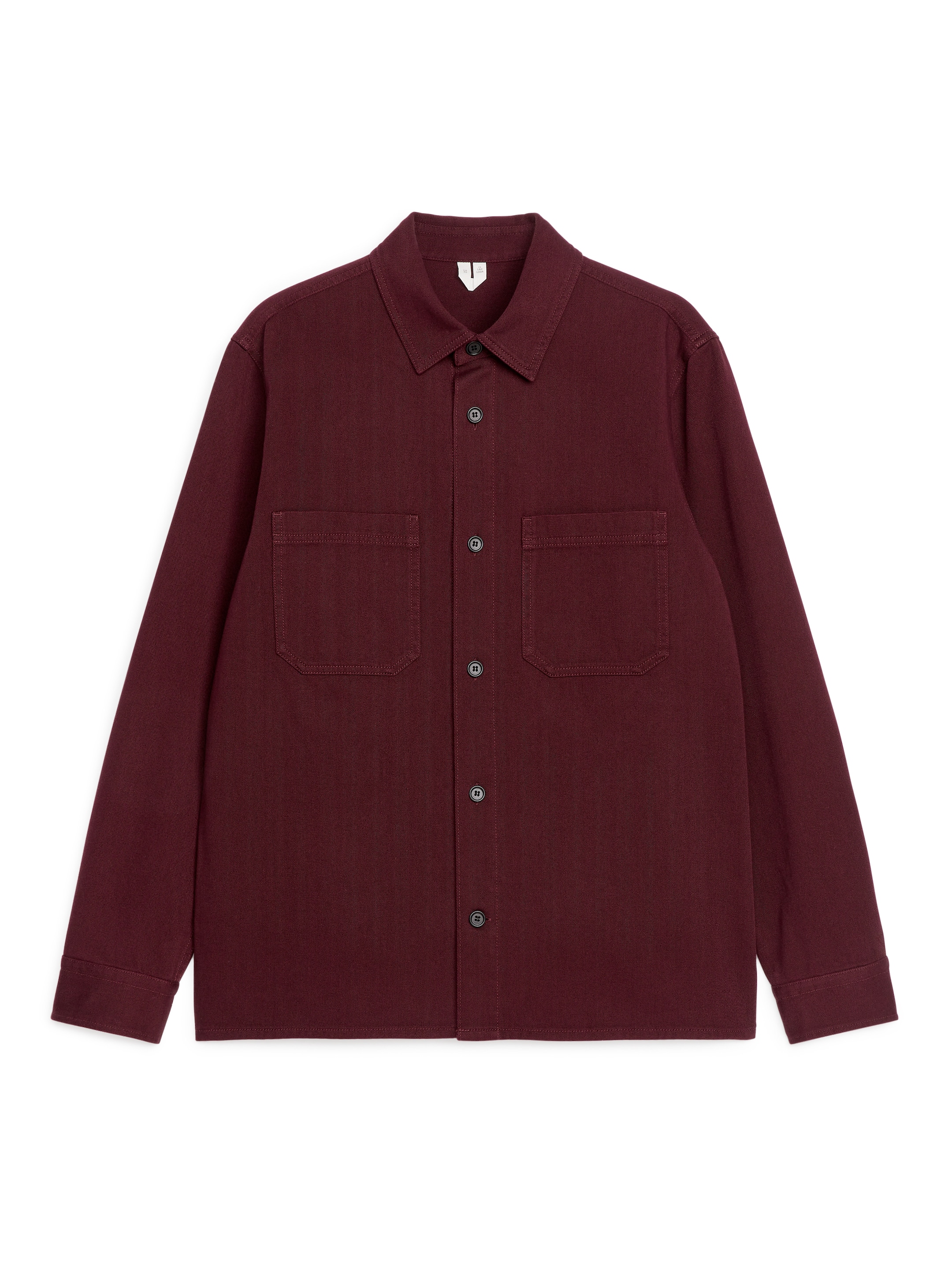View larger image: Cotton Twill Overshirt - Burgundy - Men | H&M GB 1