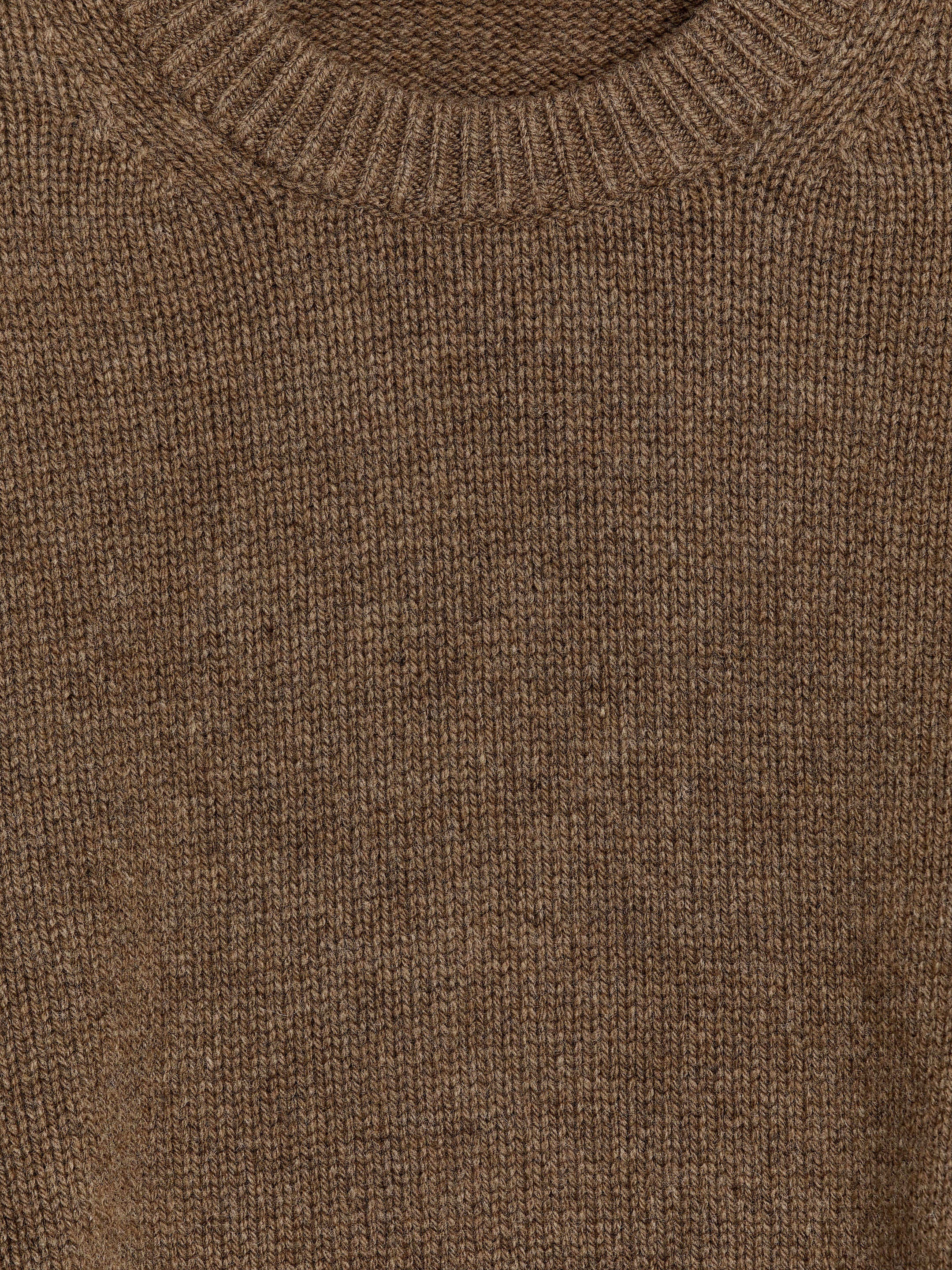 Heavy Knit Wool Blend Jumper - Brown - Oversized - Men - StillMedia/DescriptiveDetail - 2