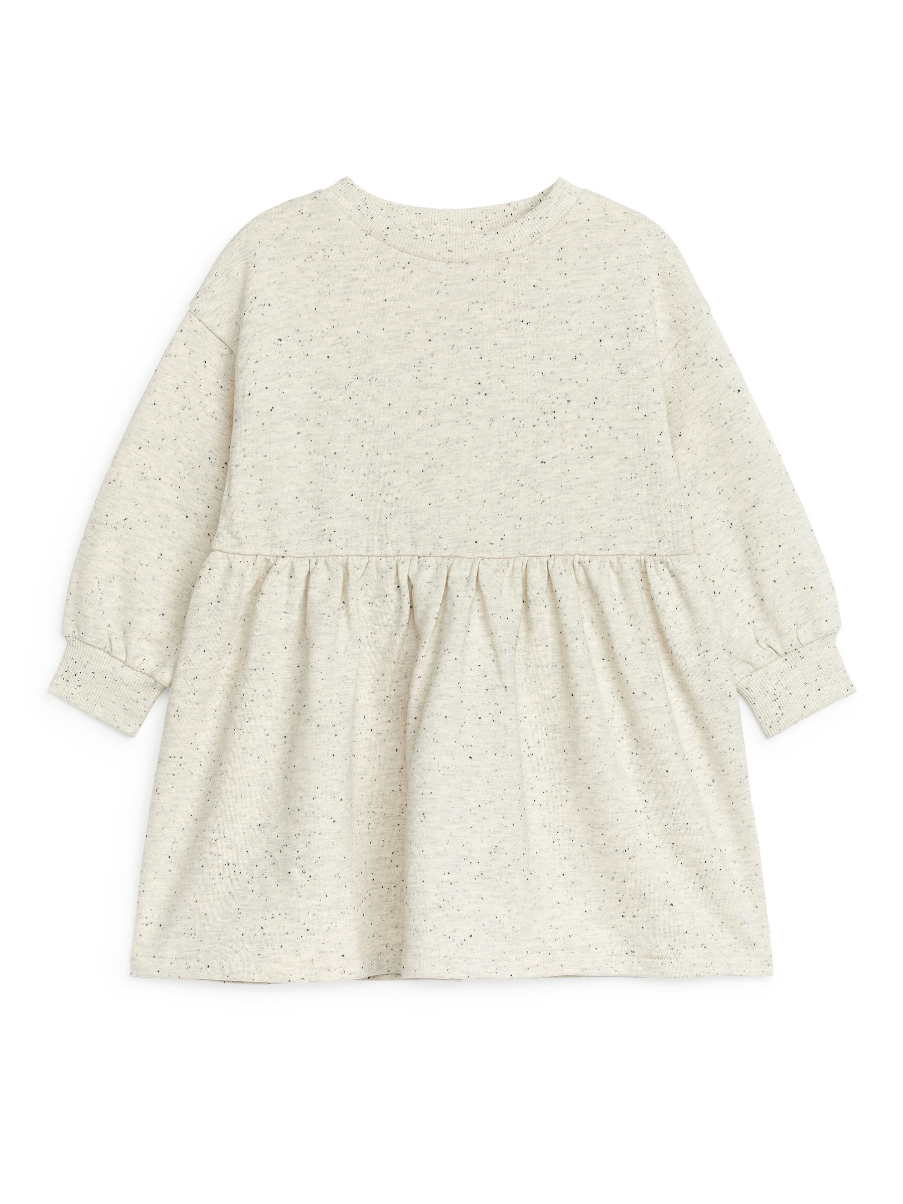 Oversized Sweatshirt Dress-White-2722