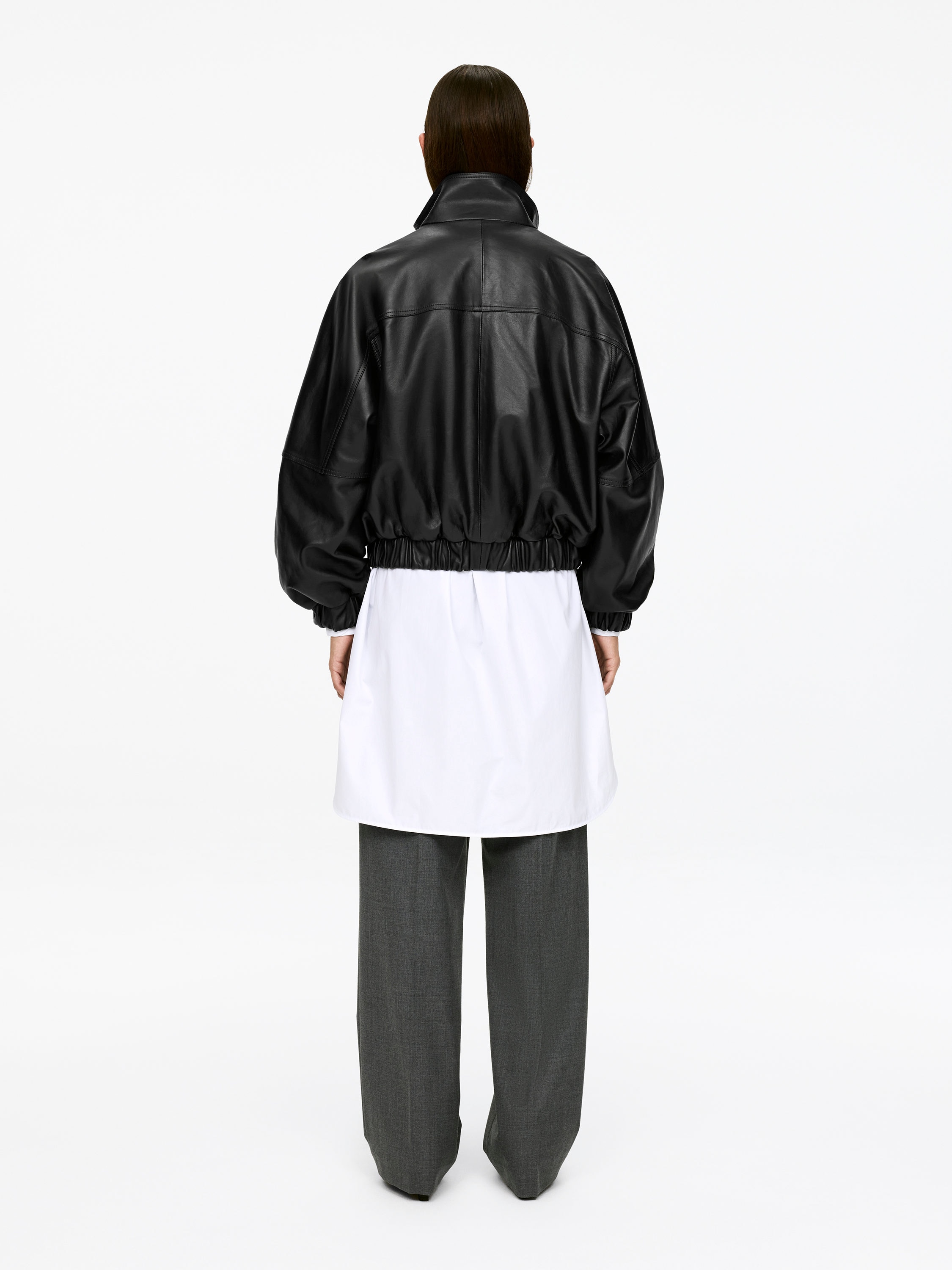 Leather Jacket - Black - Oversized - Women - StillMedia/Lookbook - 5