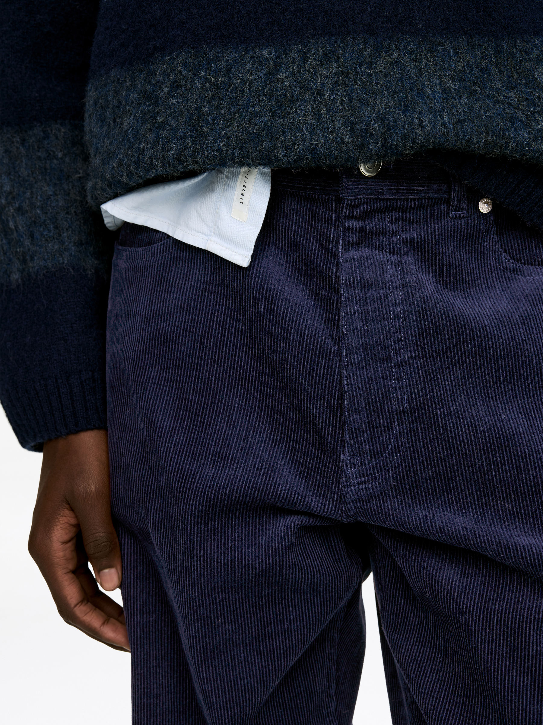 LOOSE Corduroy Trousers - Dark Blue - Loose fit - Men - StillMedia/Lookbook - 3