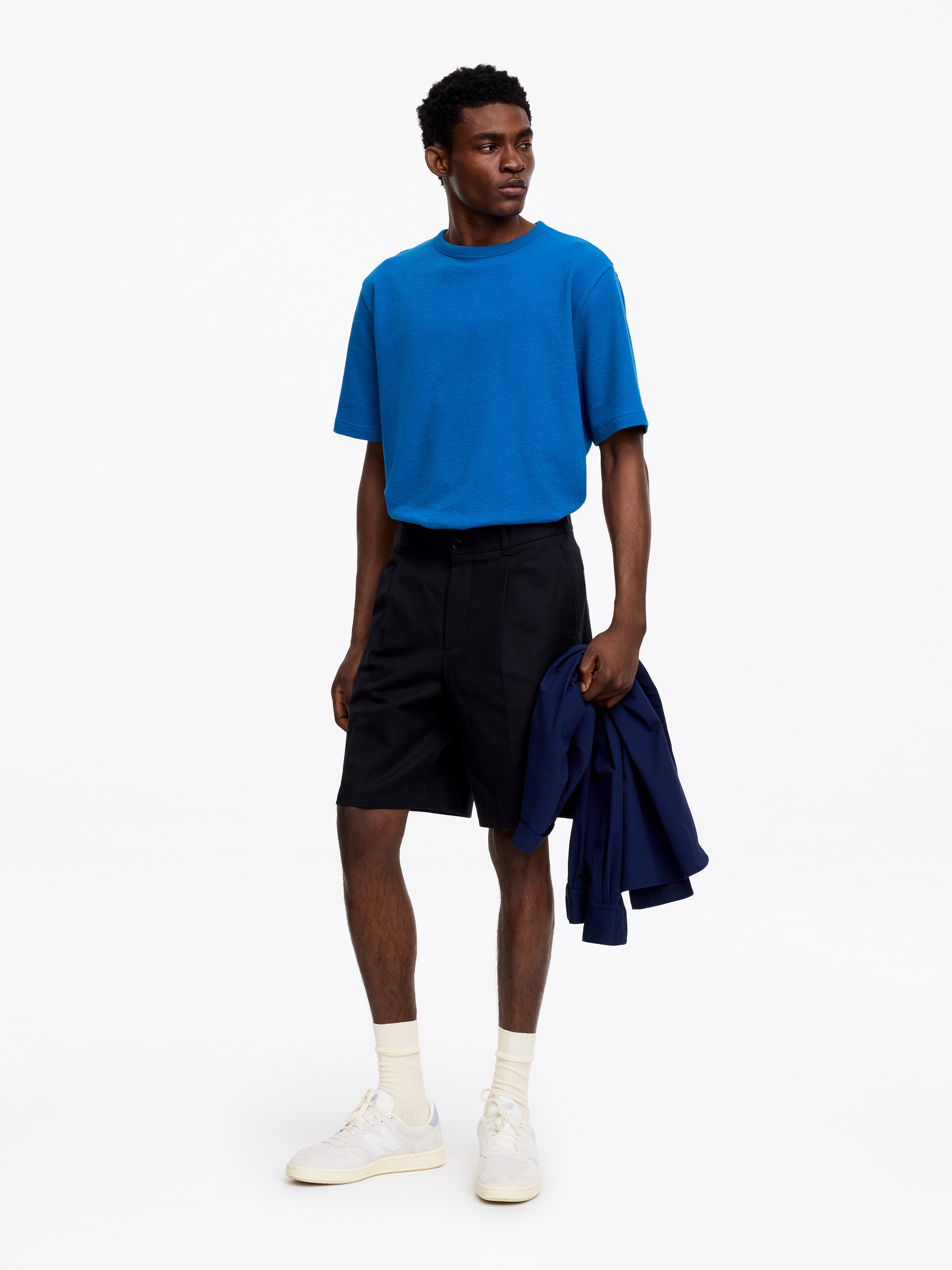 T-shirt décontracté en tissu bouclé - Bleu vif - Loose fit - Homme - StillMedia/Lookbook - 2