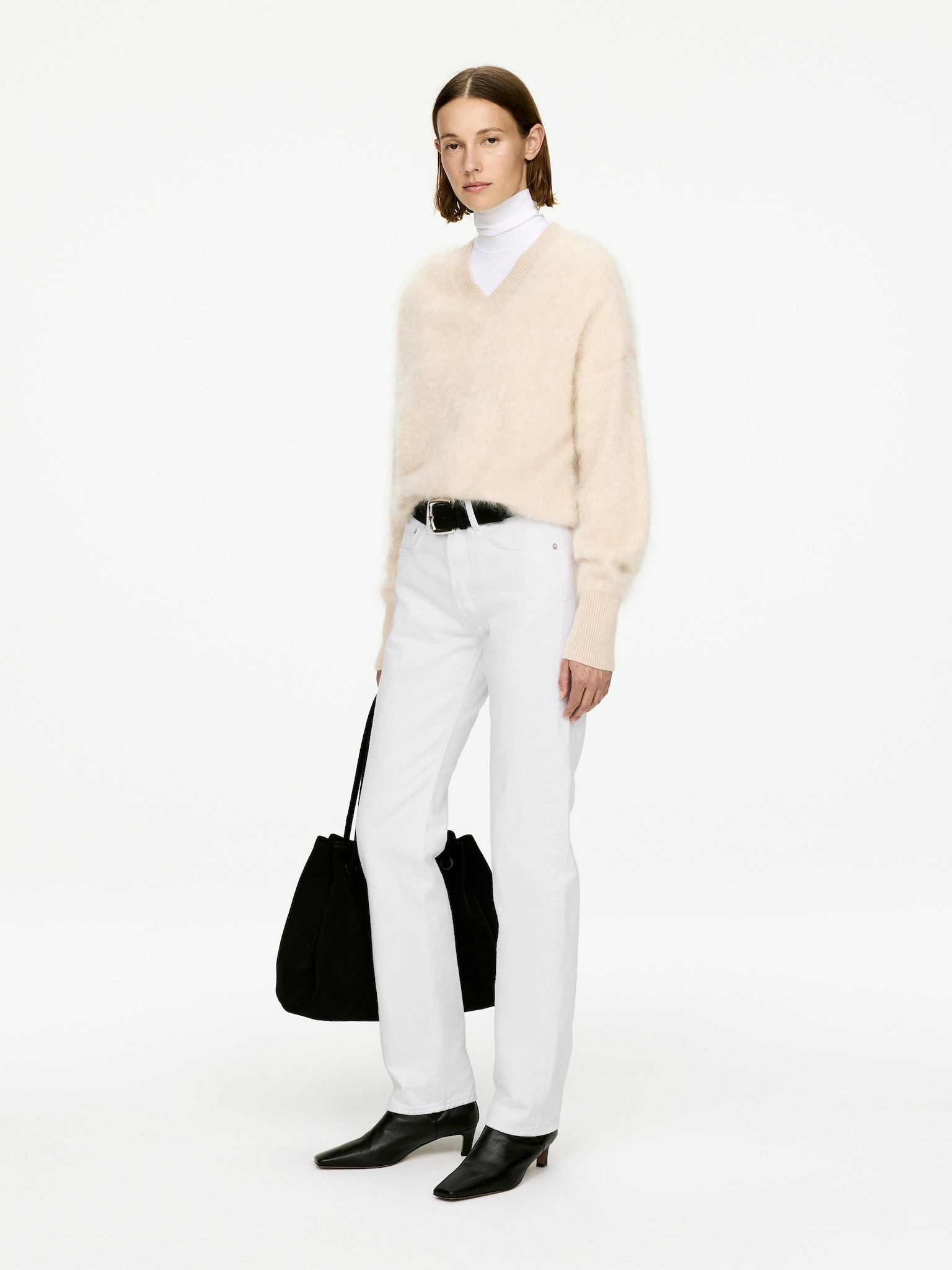 SNOW Straight Jeans - White/Dusty Blue - 6