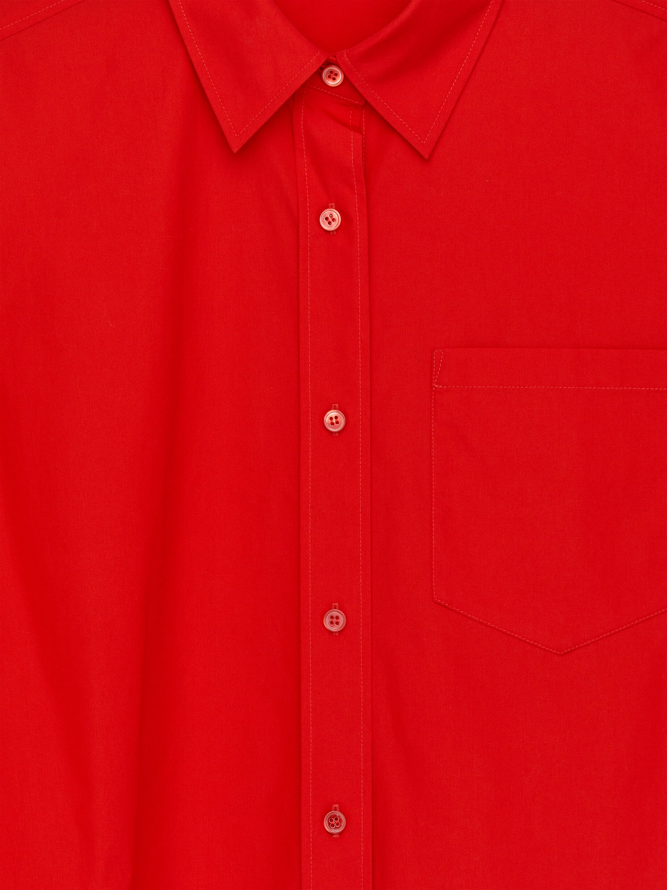 Grotere afbeelding bekijken: Cropped Cotton Shirt - Red - DAMES | H&M BE 6