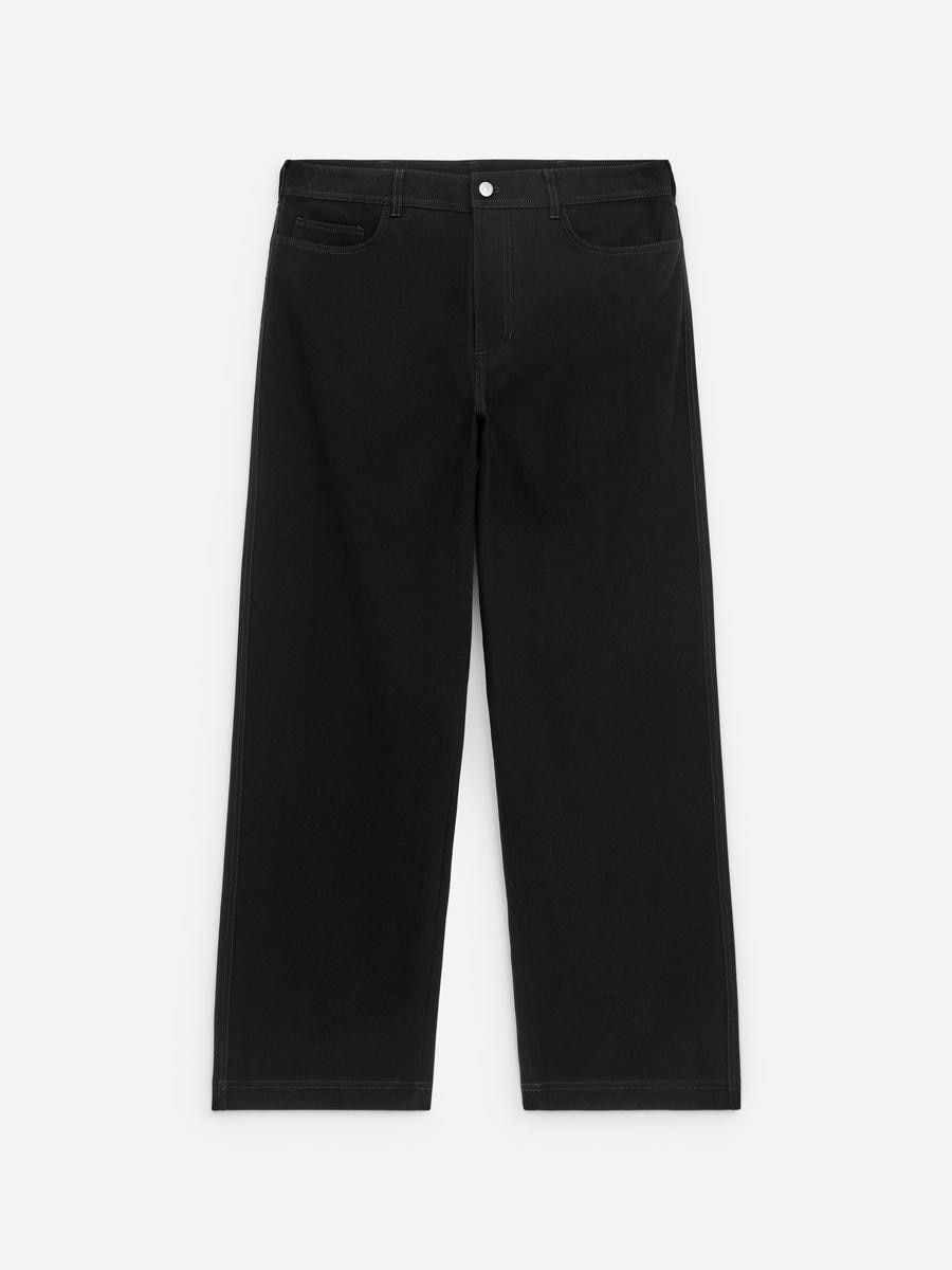 ARKET Men's  Loose-Fit 5-Pocket Trousers Black,  size 46