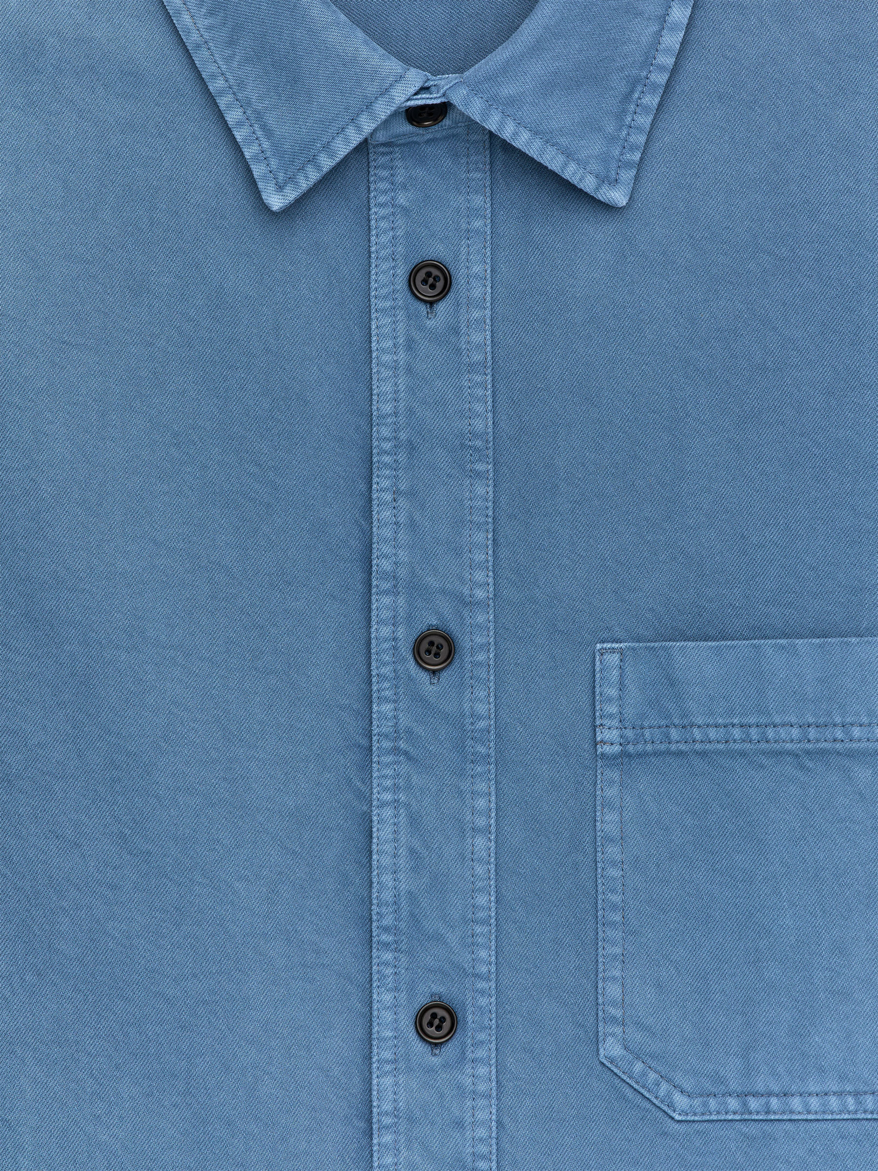 Cotton Overshirt - Blue - Regular fit - Men - StillMedia/DescriptiveDetail - 2