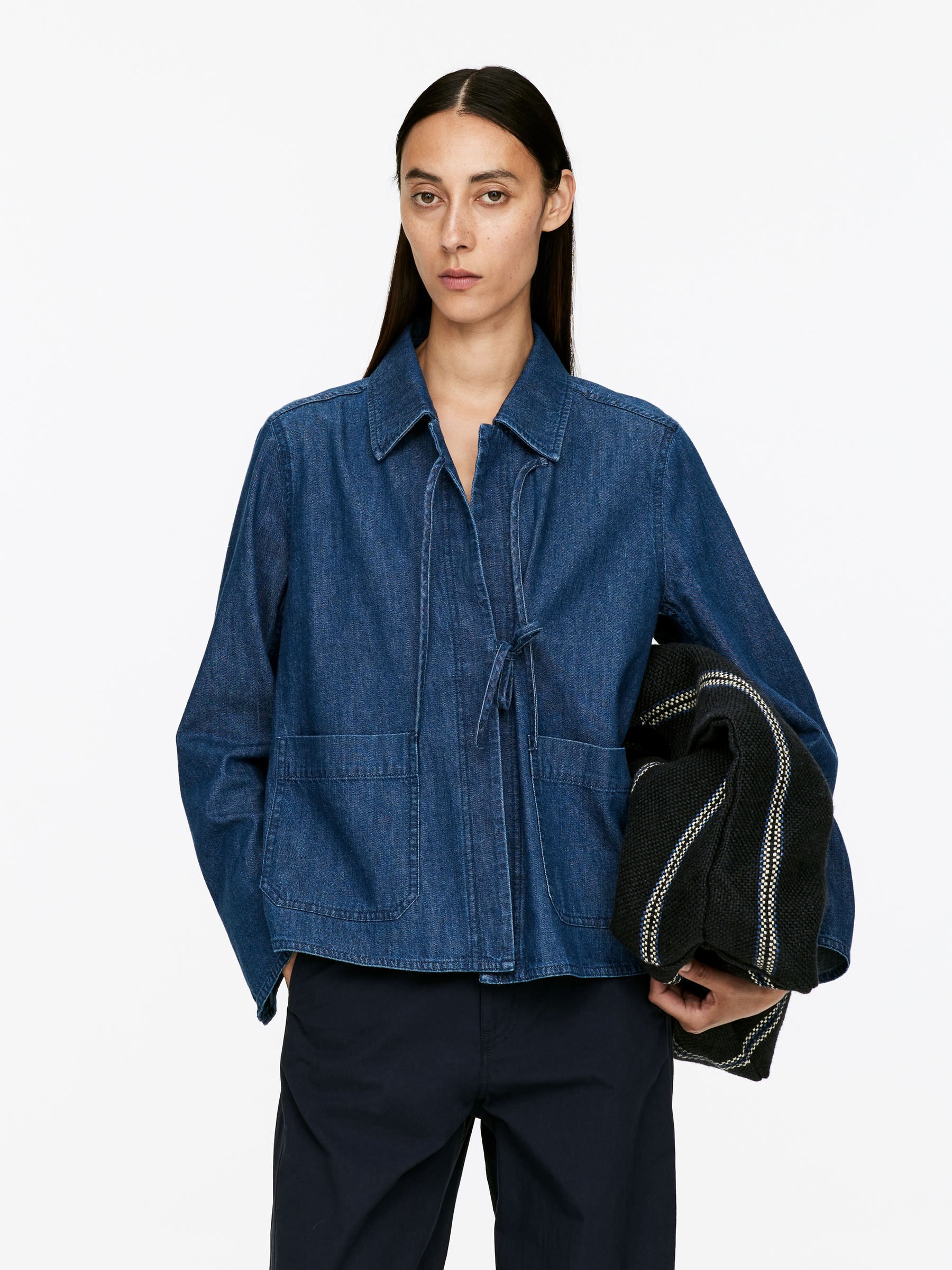 Denim Overshirt - Dark Blue - Regular fit - Women - StillMedia/Lookbook - 3