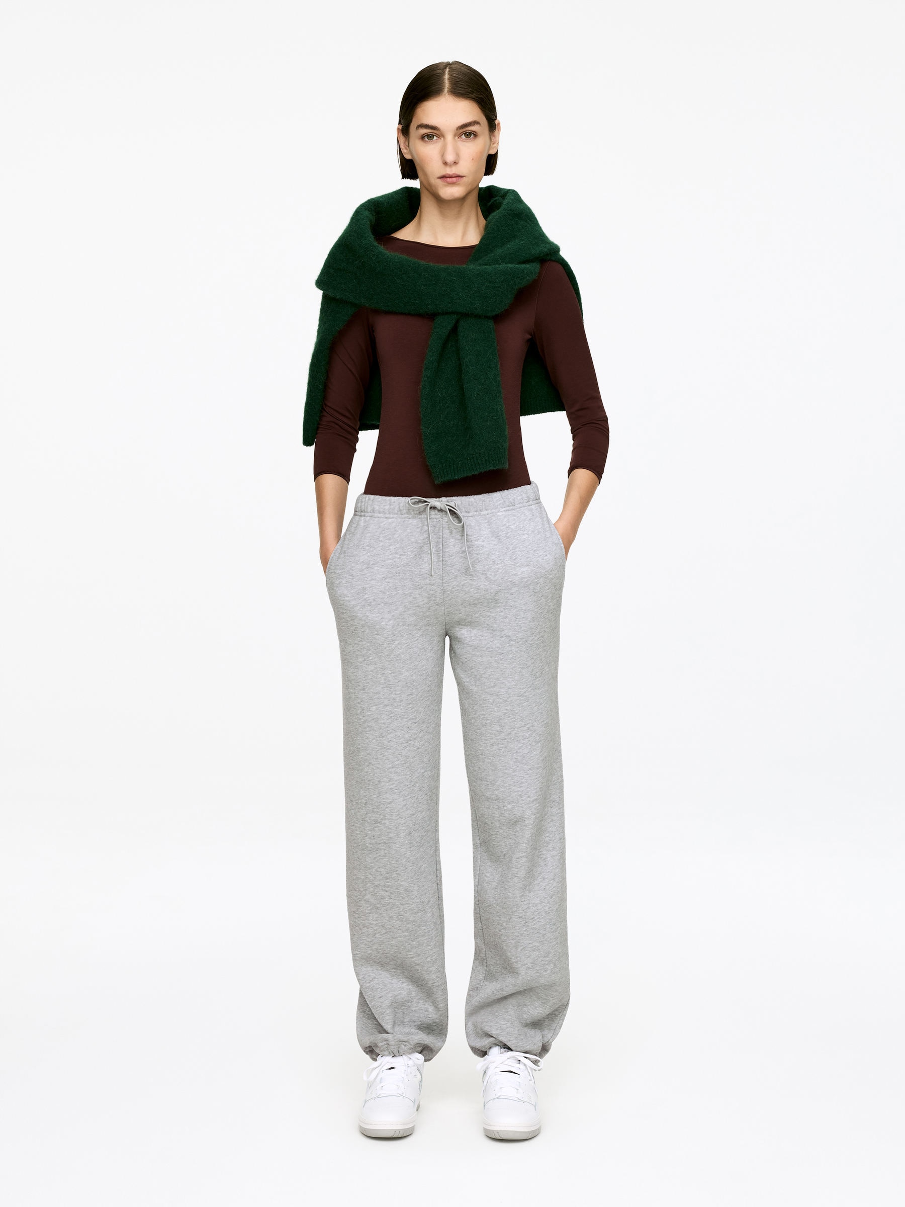 Cotton Sweatpants-#C0C3C6-17152