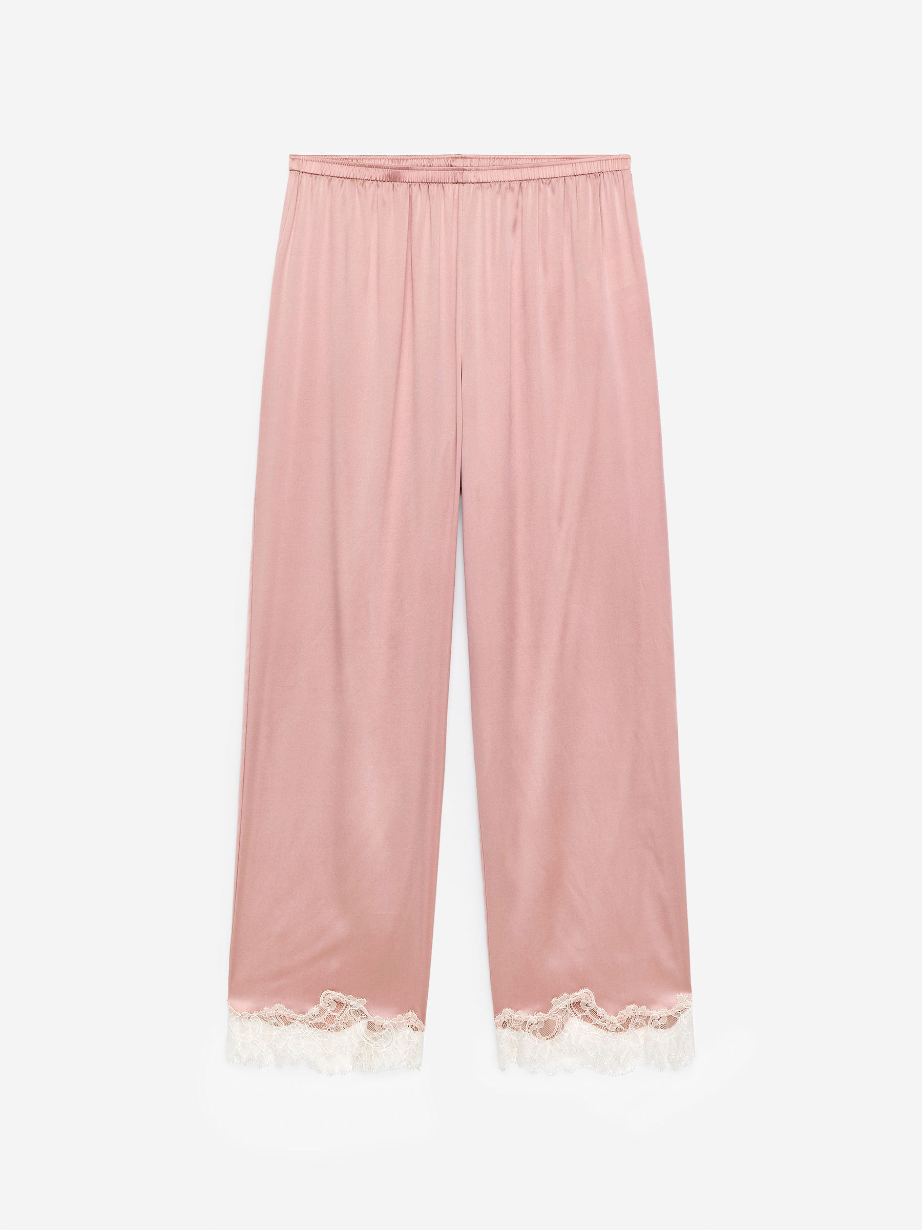 Silk Stretch Trousers-#D0A9A3-17342