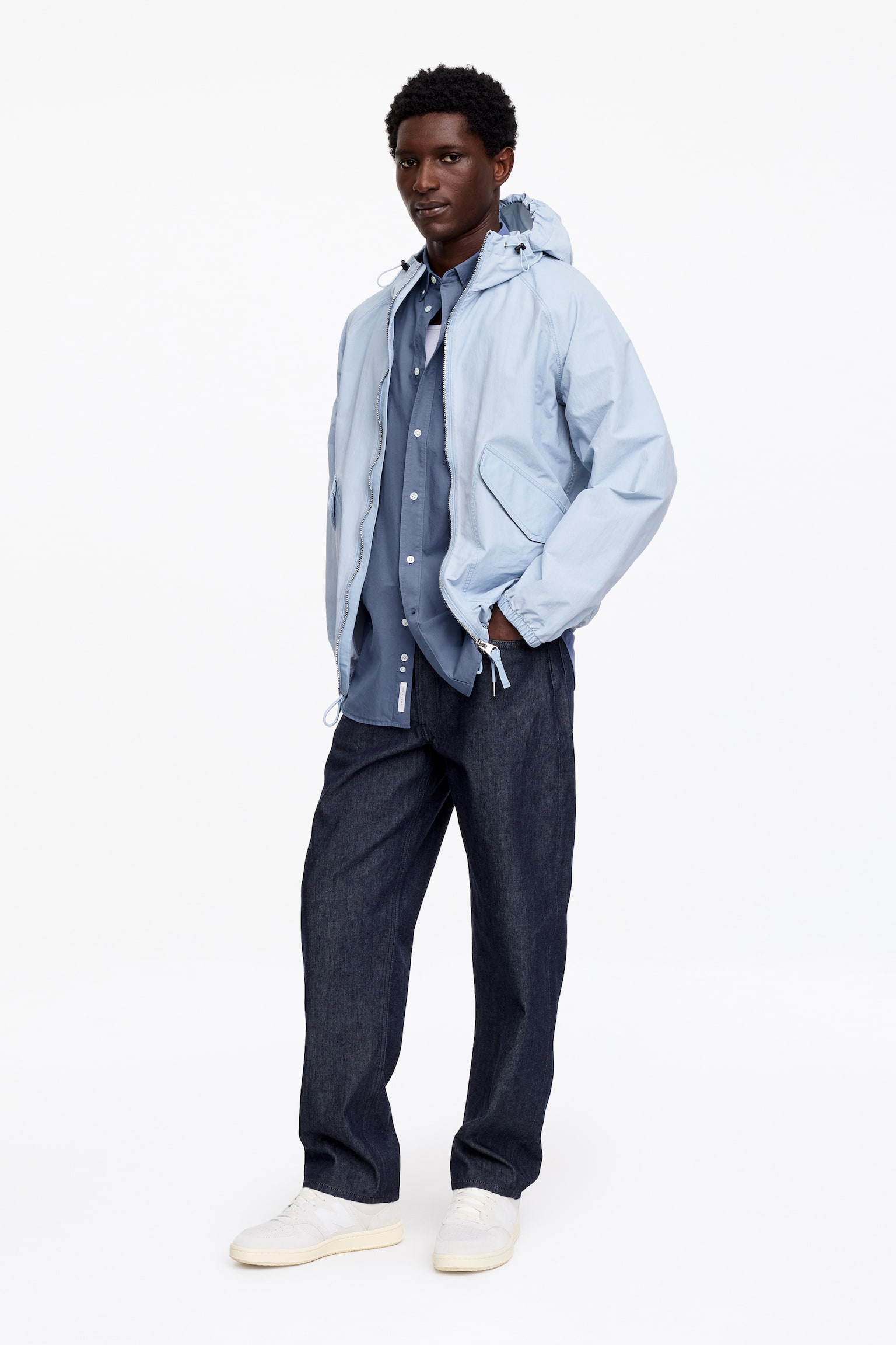 Legeres Popeline-Hemd - Mittelblau/Grau/Beige/Dunkelblau - 3