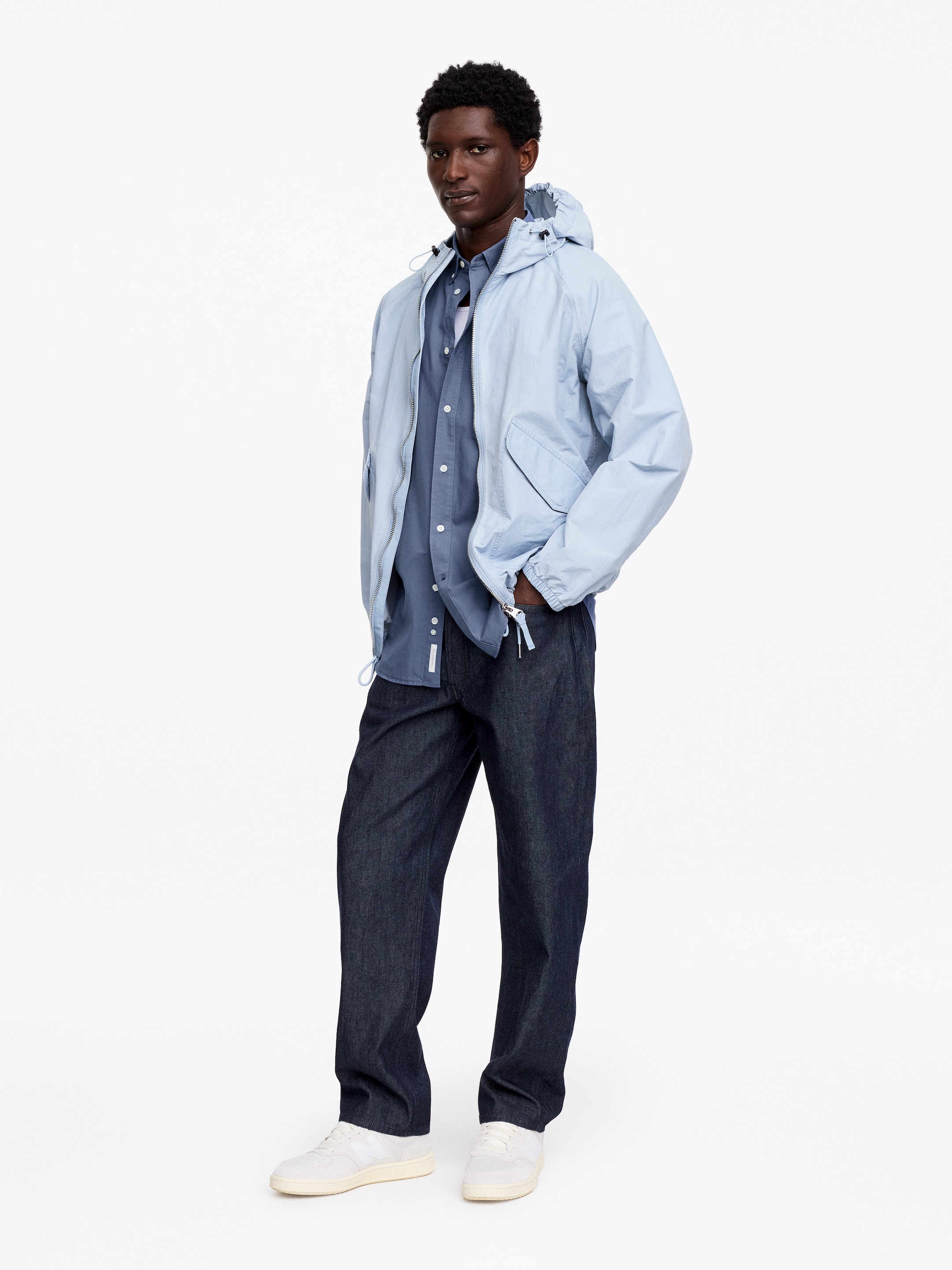 Relaxed Poplin Shirt - Mid Blue - Relaxed fit - Men - StillMedia/Lookbook - 3