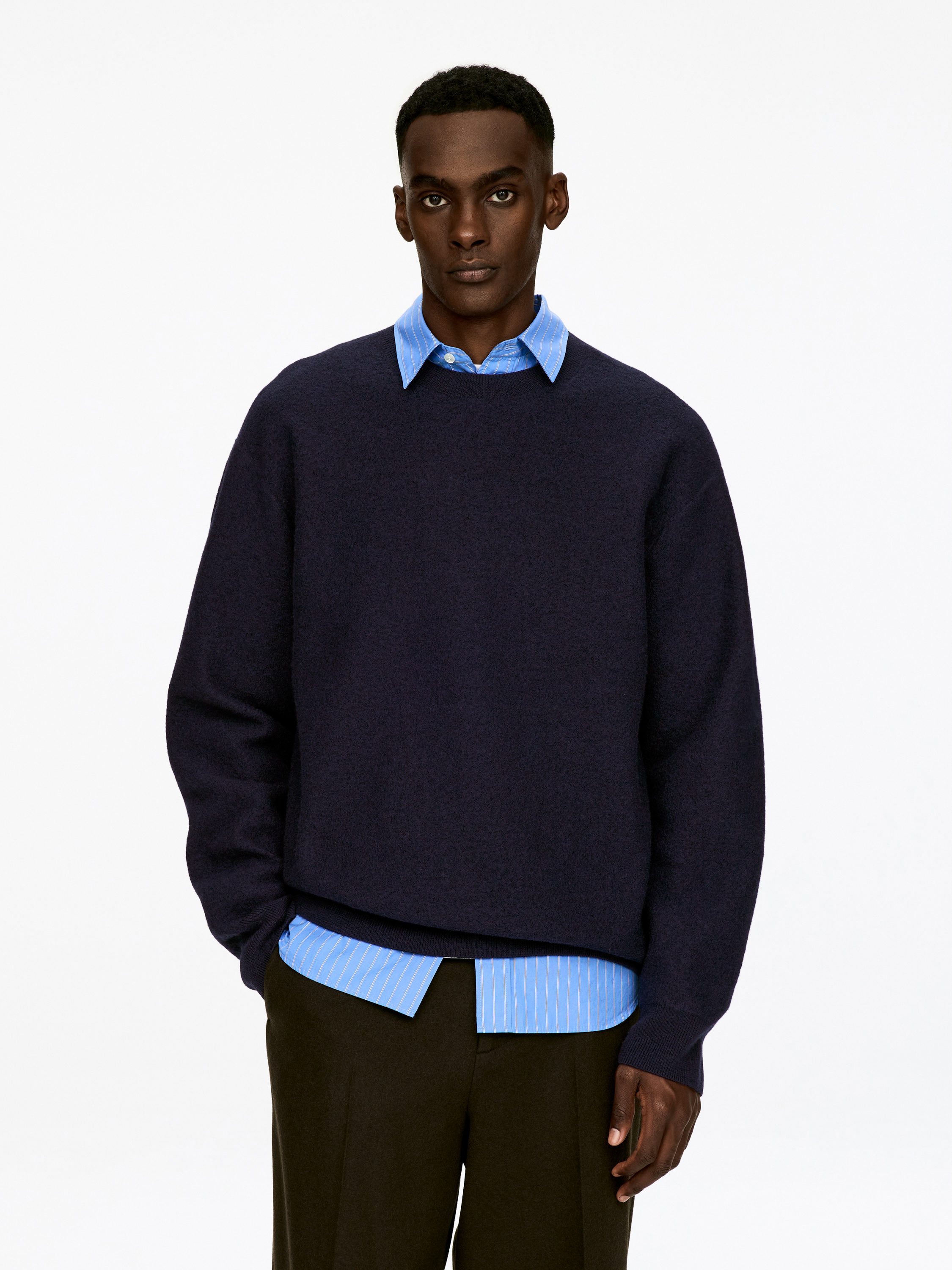 Boiled Wool Jumper-#272930-17120