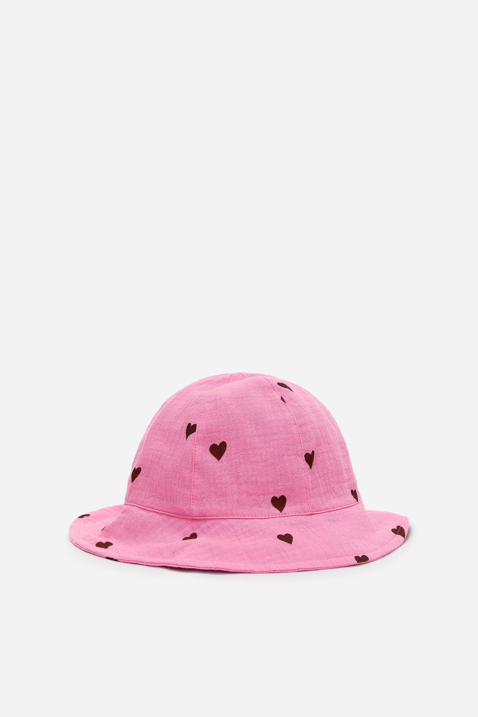 Größeres Bild ansehen: Sonnenhut aus Baumwollmusselin - Rosa/Herzen - Kids | H&M DE 1