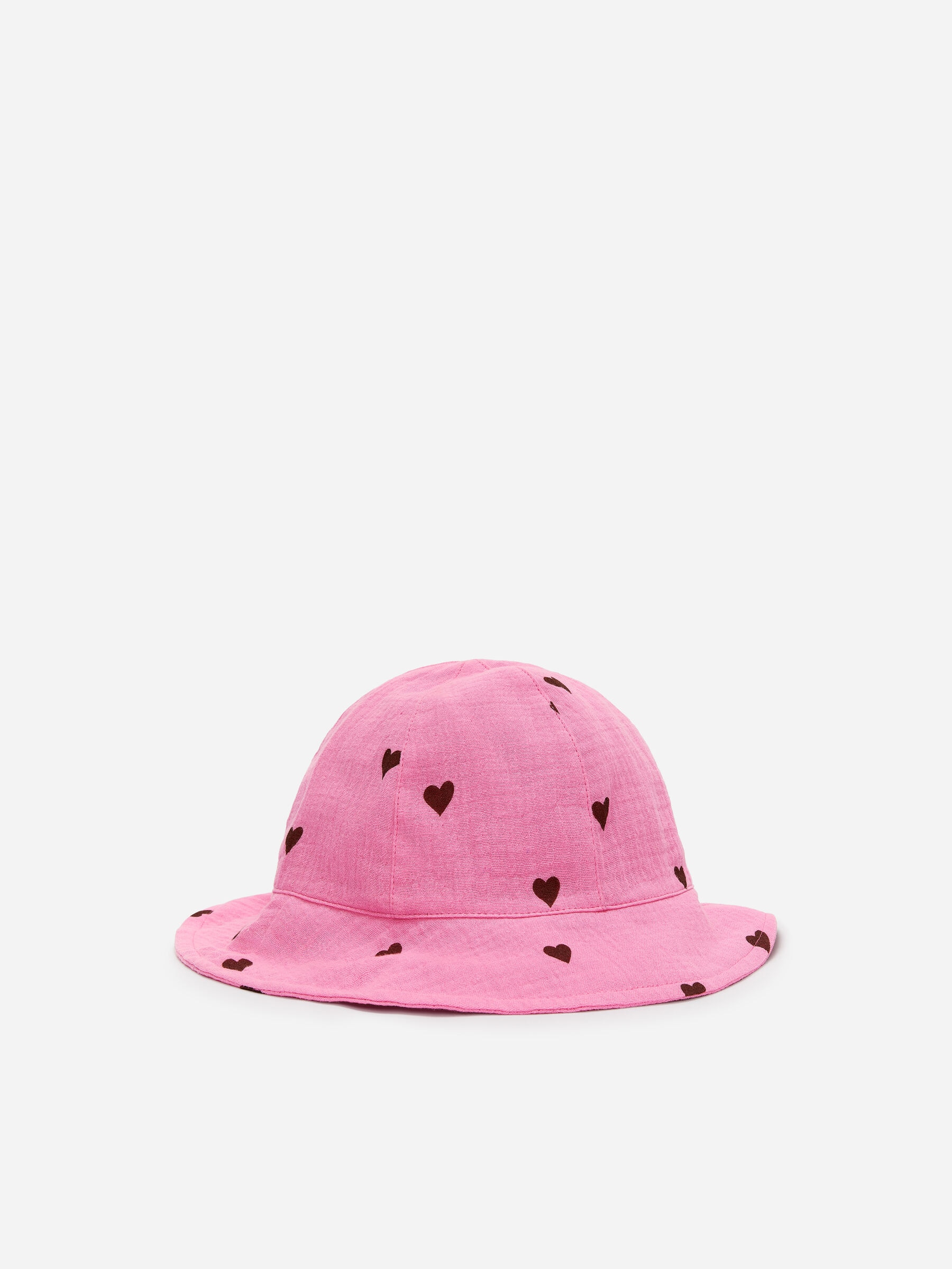 Cotton Muslin Sun Hat-#CC8BAA-19057