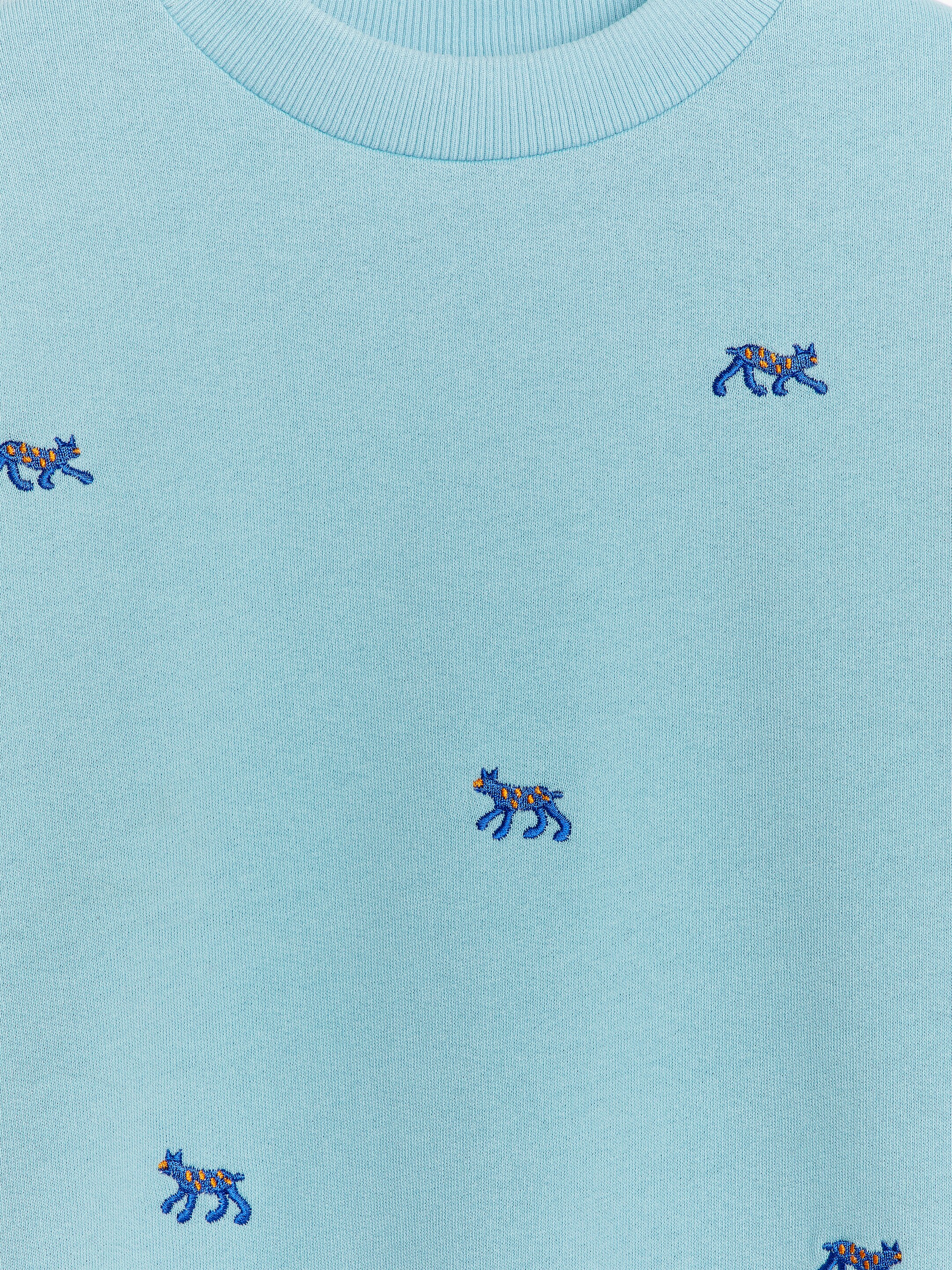 Embroidered Sweatshirt - Dusty Turquoise/Lynx - Regular fit - Children - StillMedia/DescriptiveDetail - 3