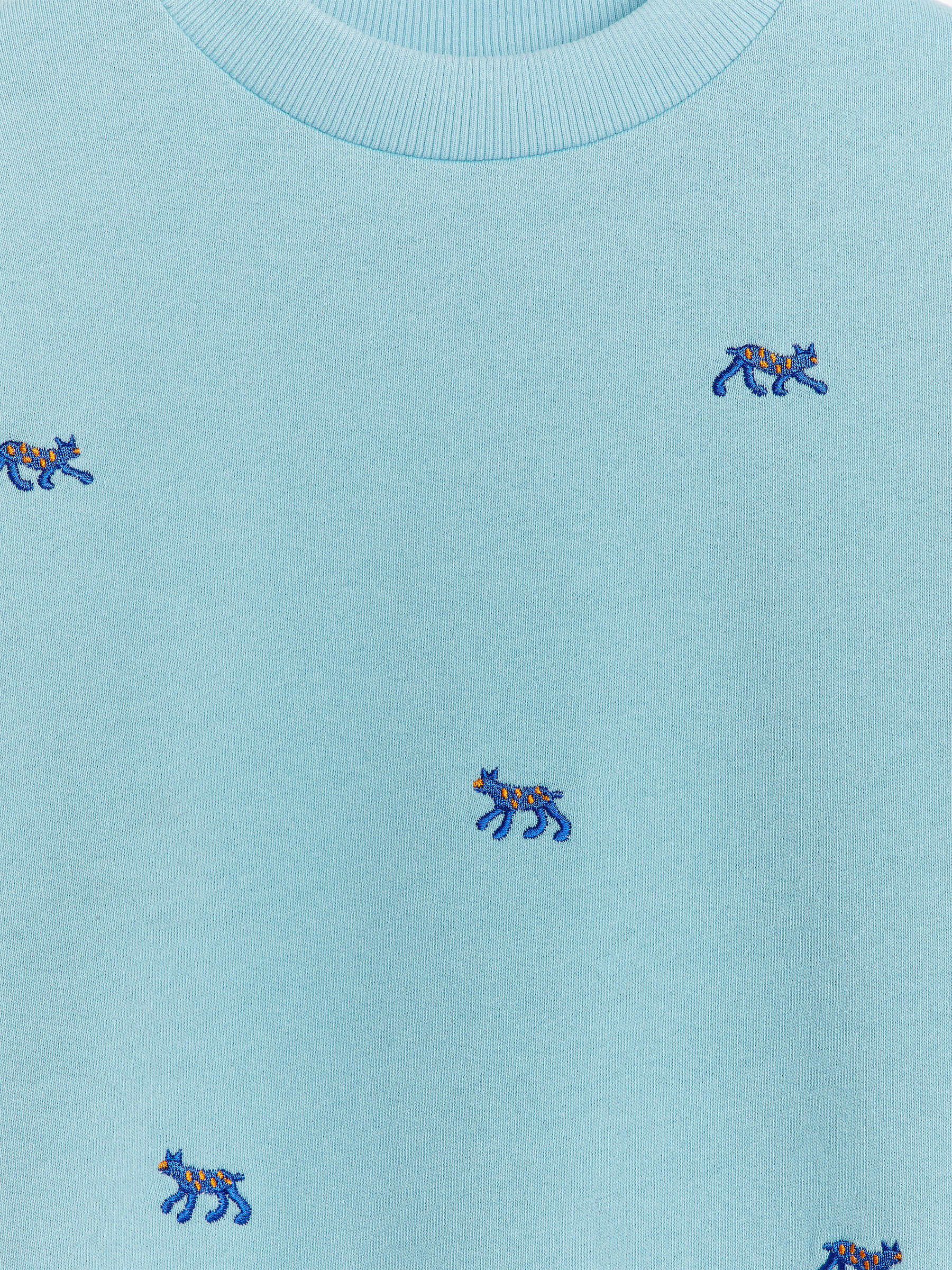 Embroidered Sweatshirt - Dusty Turquoise/Lynx - Regular fit - Children - StillMedia/DescriptiveDetail - 3
