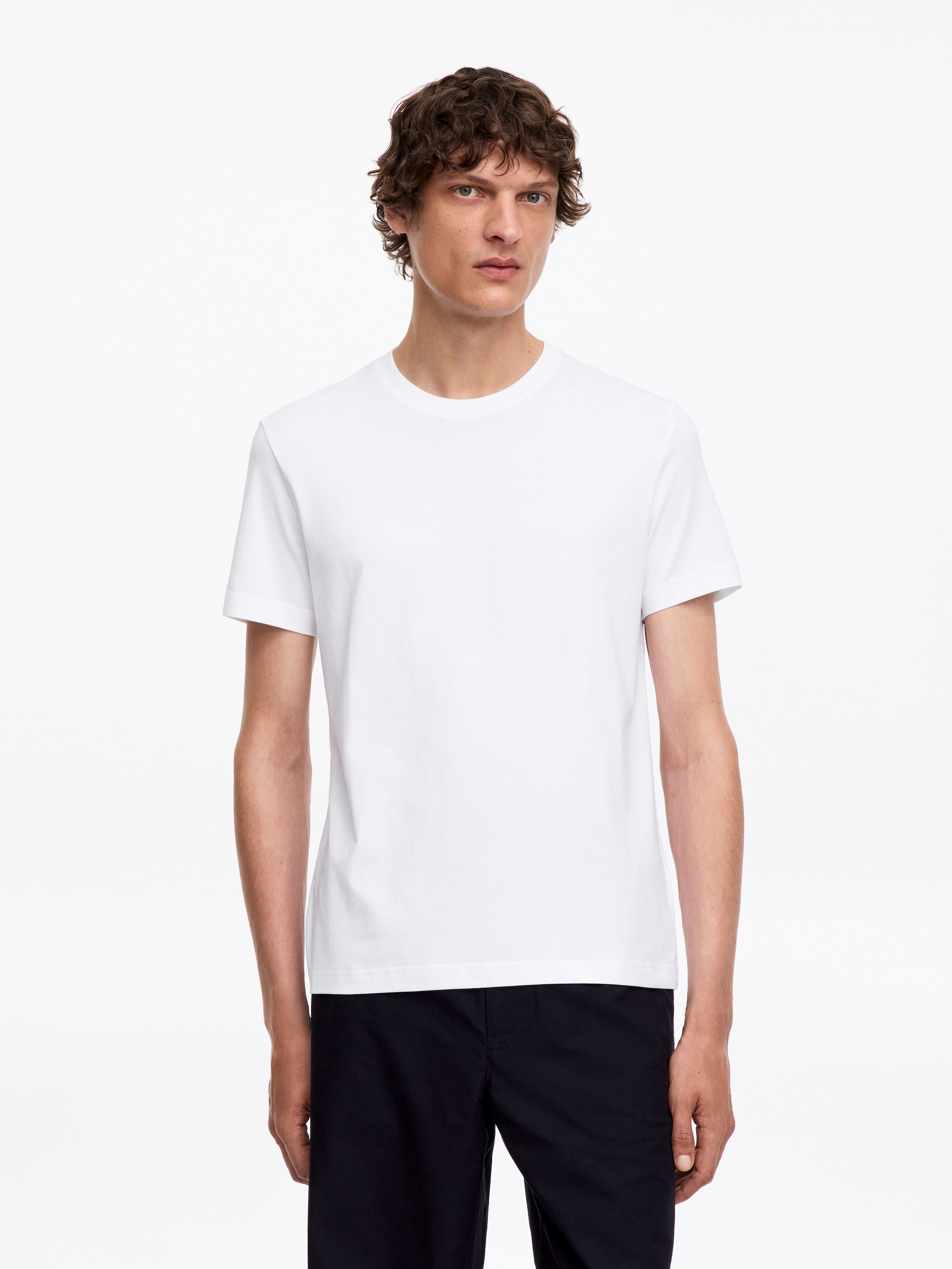 T-Shirt mit normaler Passform, 170 GSM-White-146