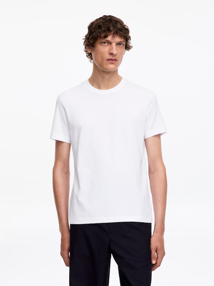 T-SHIRT MIT NORMALER PASSFORM, 170 GSM in Midweight T Shirt White