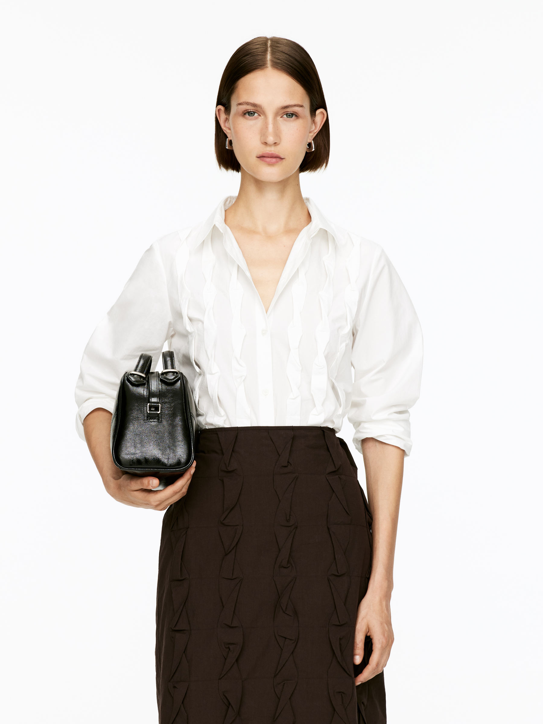 Frill Blouse-#F4F3E9-16105