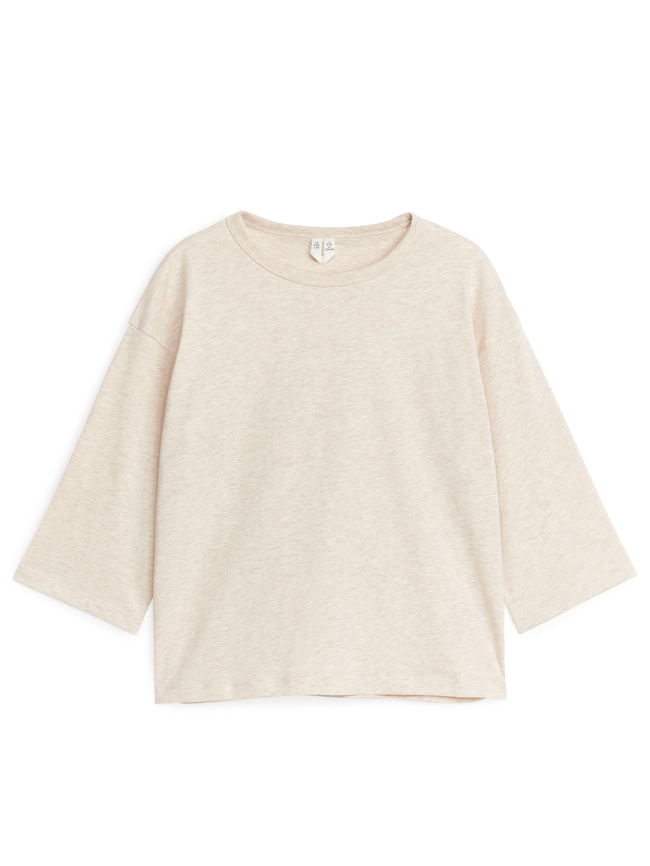 Oversized Long-Sleeved T-Shirt - Beige Melange - Oversized - Children - StillMedia/DescriptiveStillLife - 1