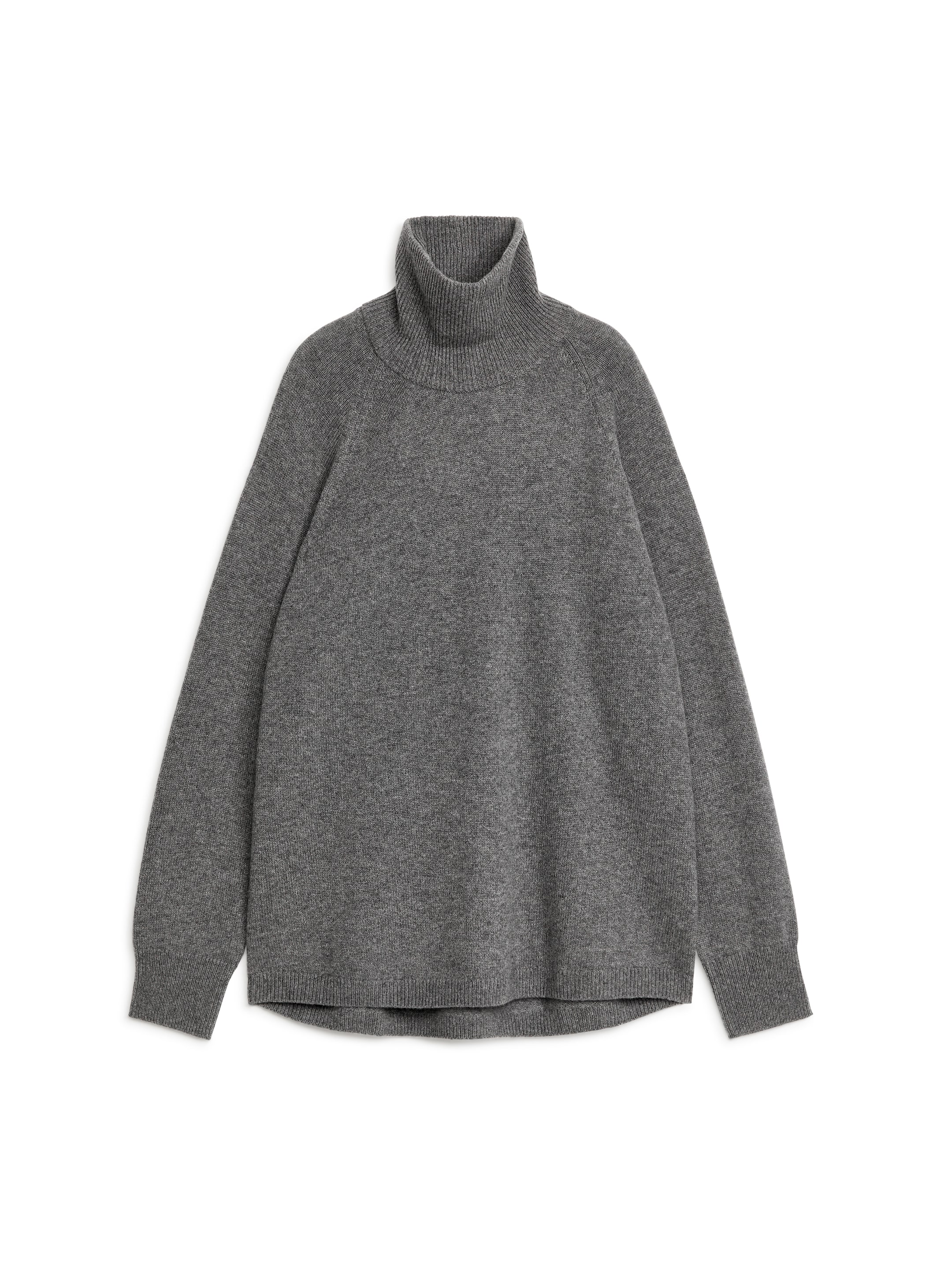Roll-Neck Cashmere-Wool Jumper - Dark Grey - Relaxed fit - Women - StillMedia/DescriptiveStillLife - 1