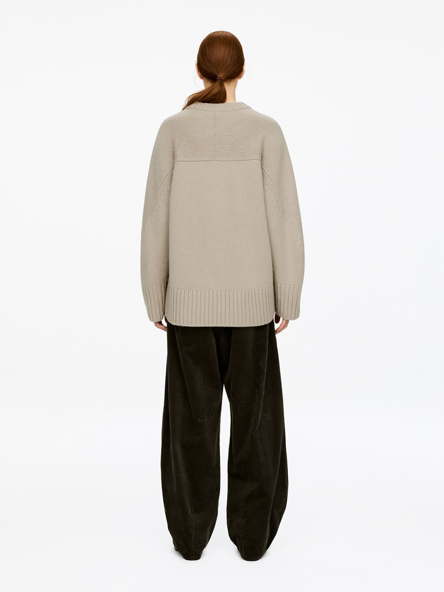 Pull épais en pur cachemire​ - Beige/Bleu foncé - 5