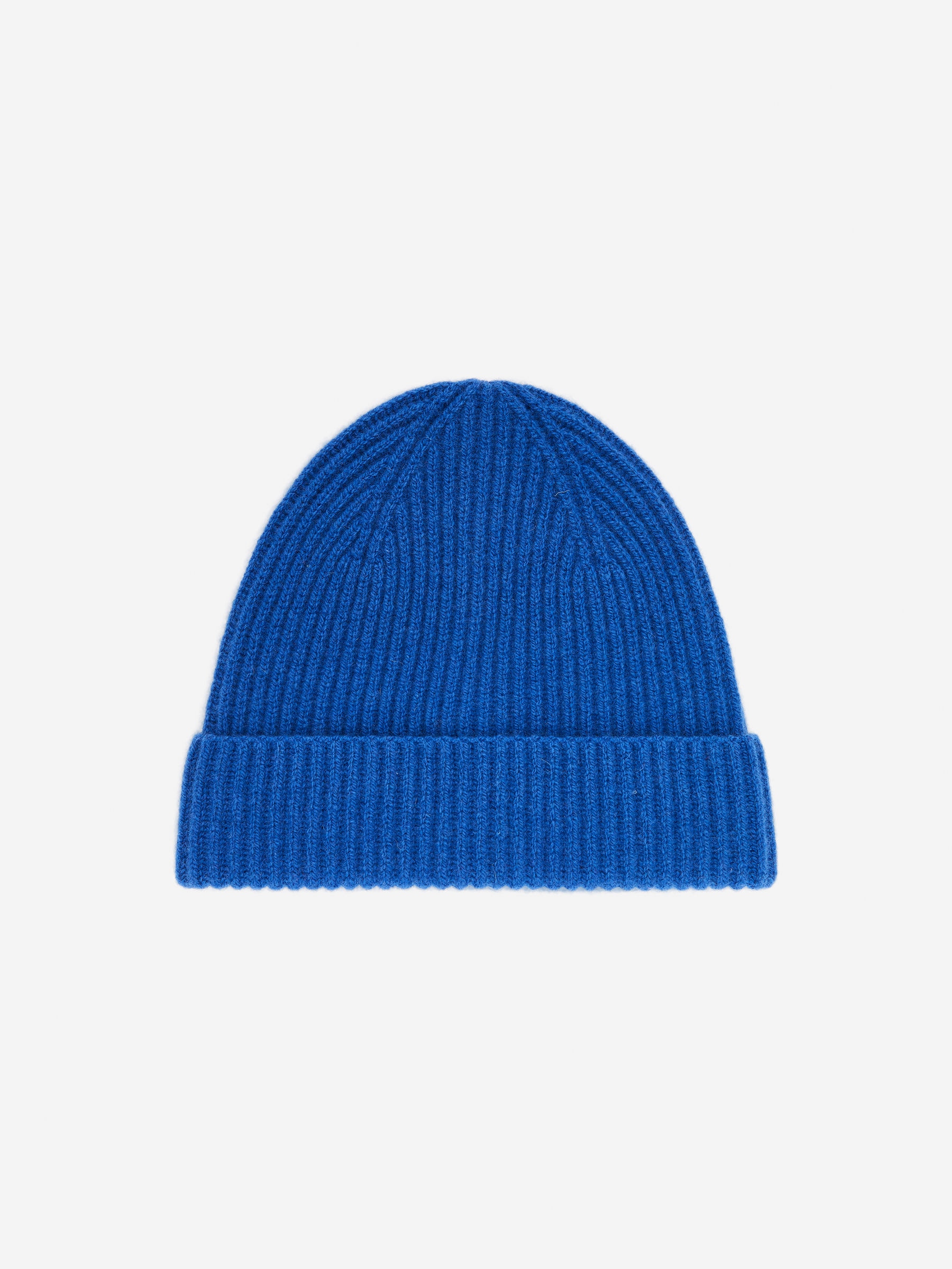 Rib-Knit Wool-Blend Beanie-#496496-16849